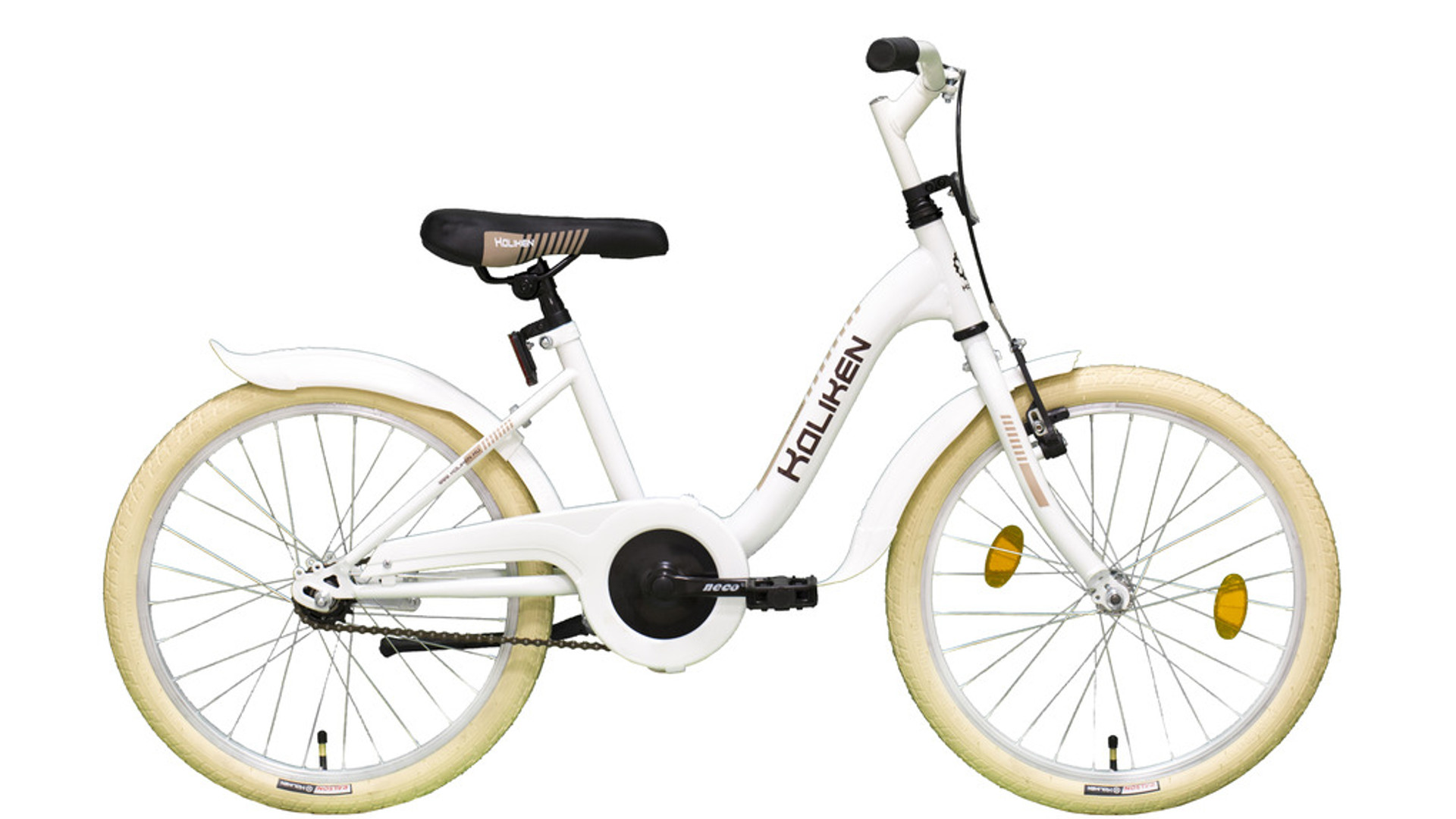 KOLIKEN Lindo 20" gyermekkerékpár, kontrás, fehér-latte