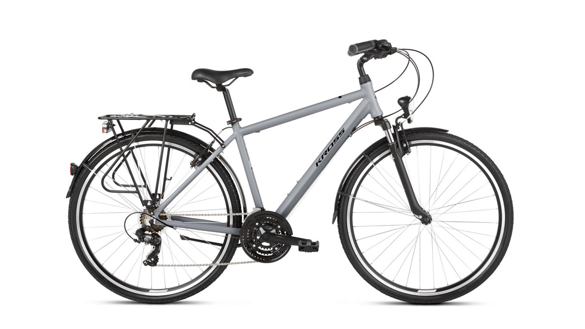 KROSS Trans 1.0 M 28" férfi trekking kerékpár, grey / black matt, L (21")