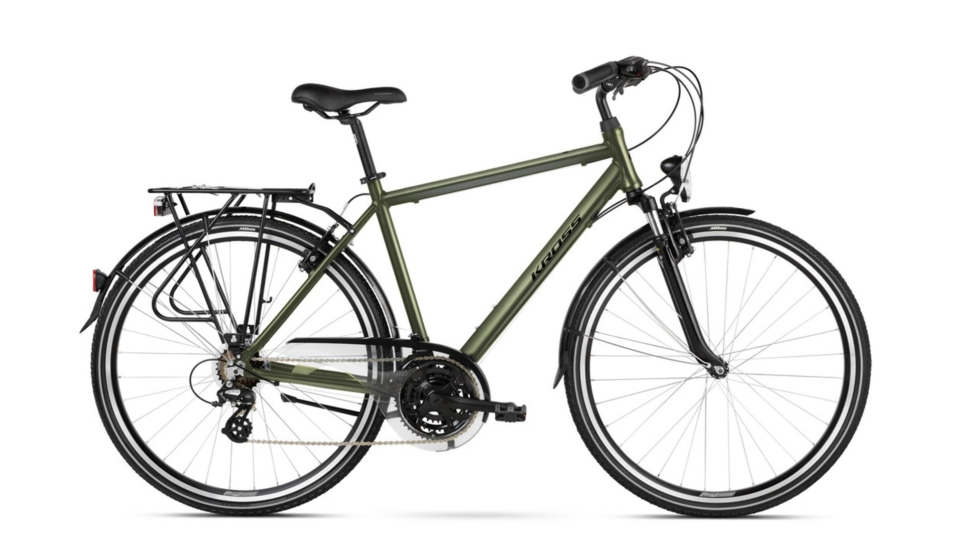 KROSS Trans 2.0 M 28" férfi trekking kerékpár, khaki / black matt, S (17")
