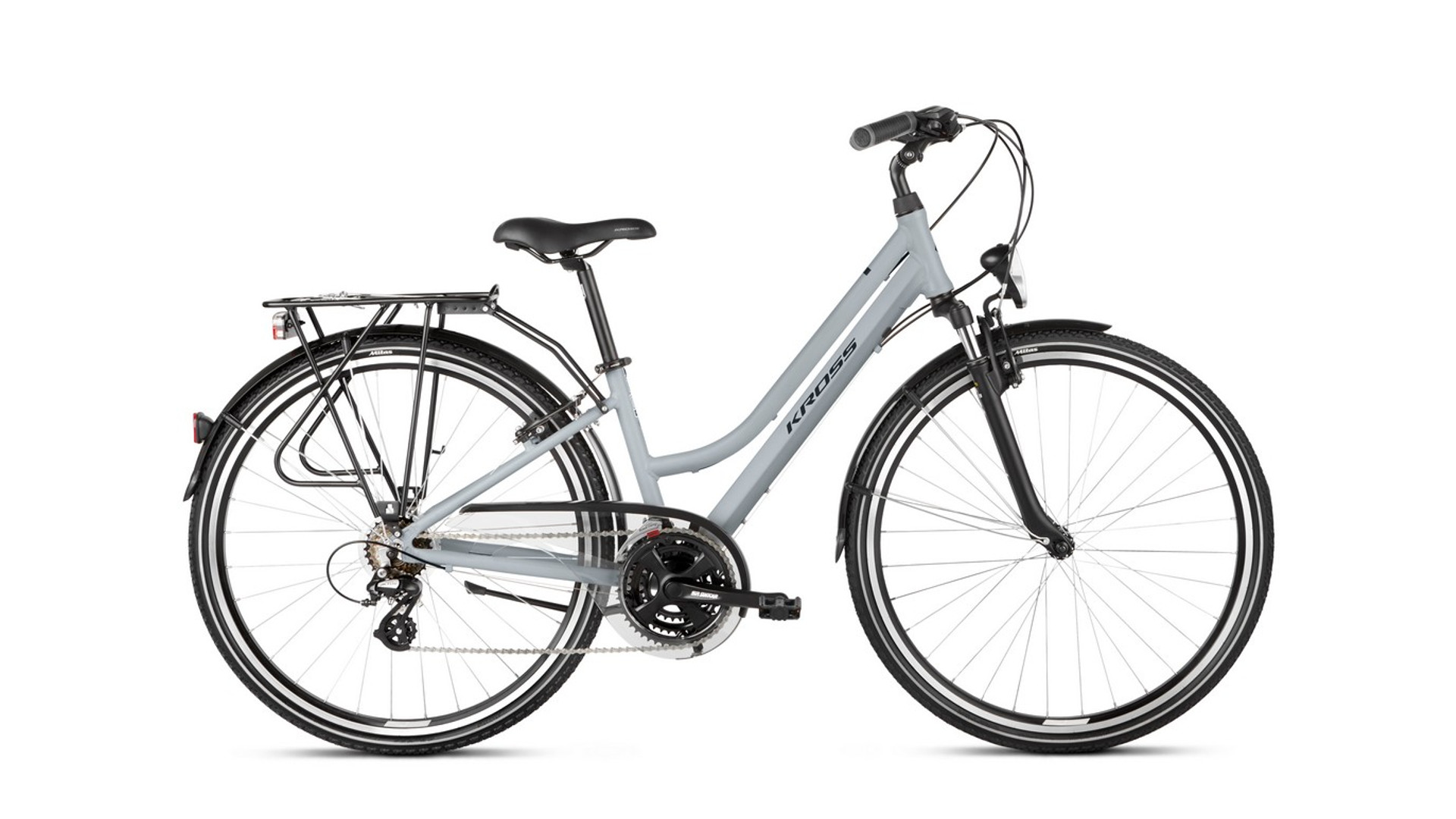 KROSS Trans 2.0 D 28" női trekking kerékpár, grey / black matt, S (15")