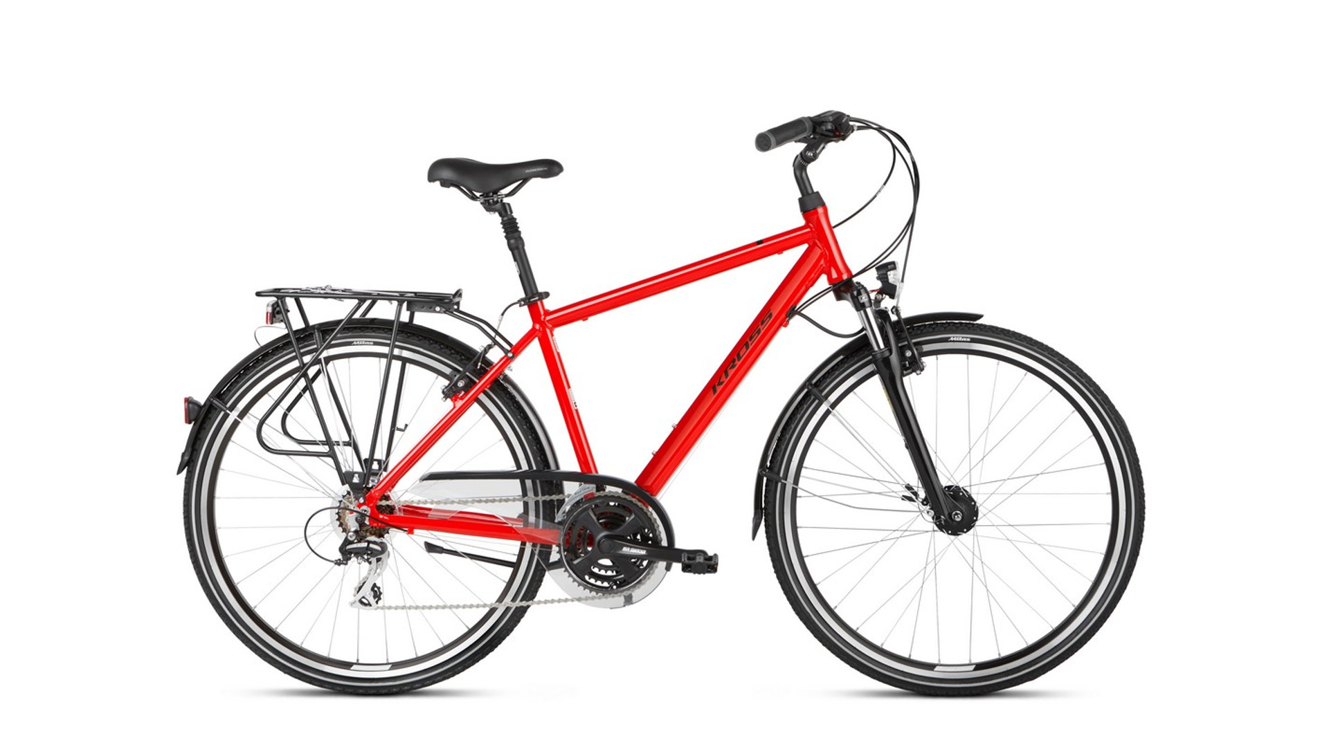 KROSS Trans 3.0 M 28" férfi trekking kerékpár, red / black gloss, S (17")