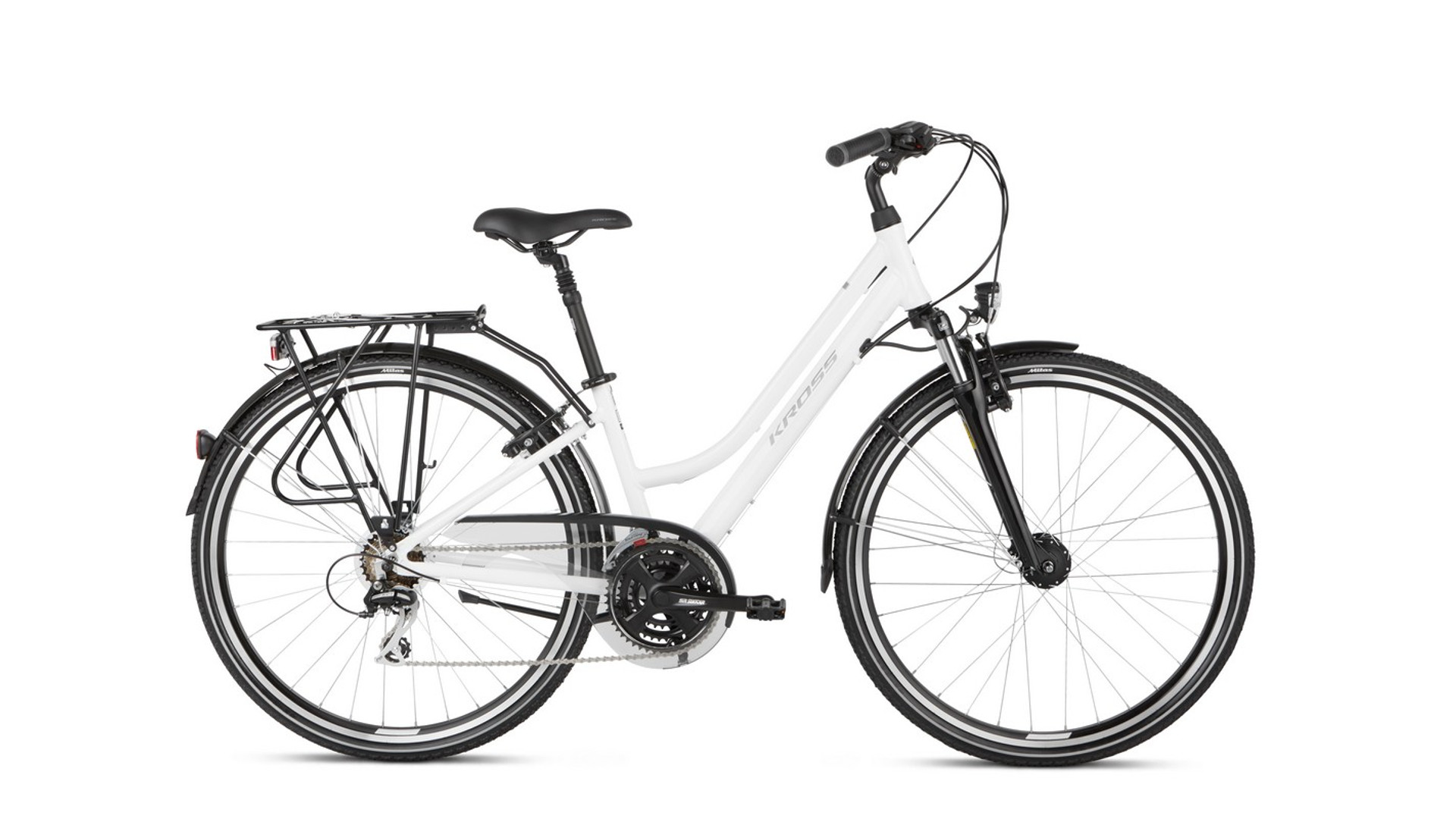 KROSS Trans 3.0 D 28" női trekking kerékpár, white / grey gloss, M (17")