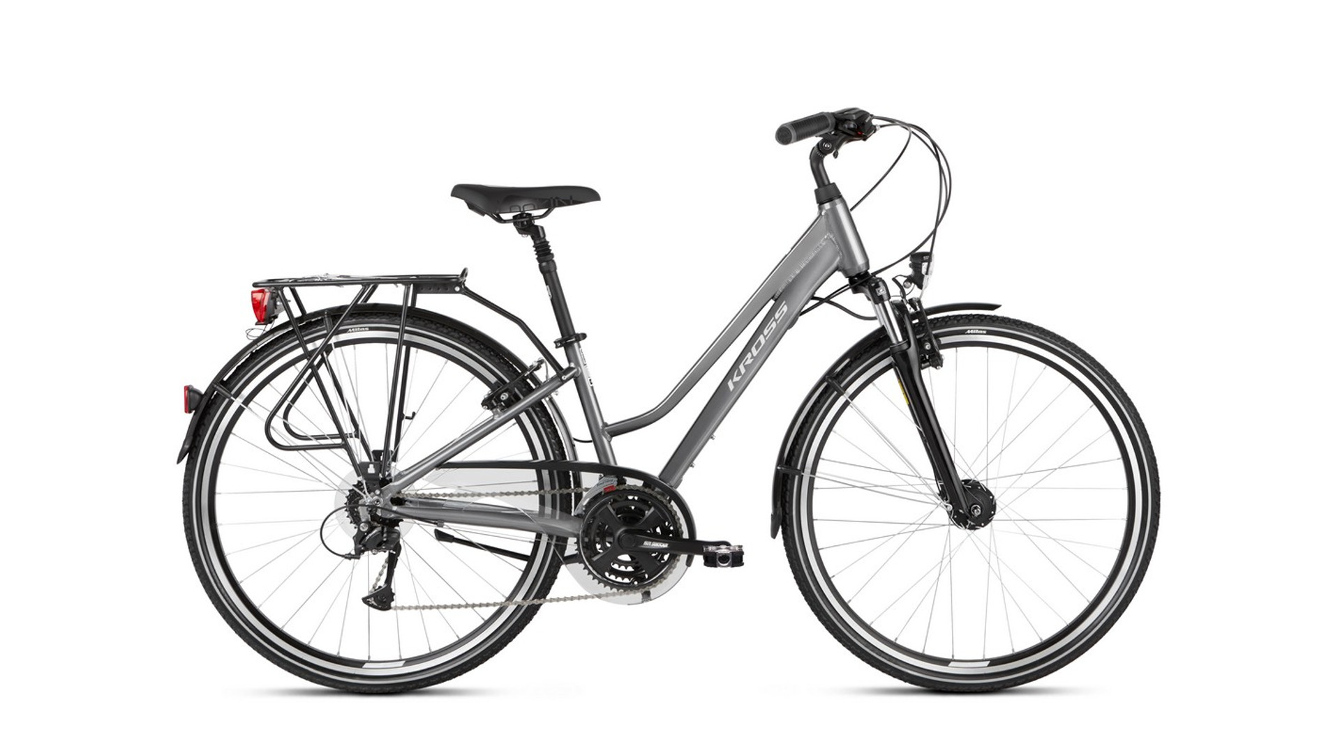 KROSS Trans 4.0 D 28" női trekking kerékpár, graphite / white gloss, L (19")