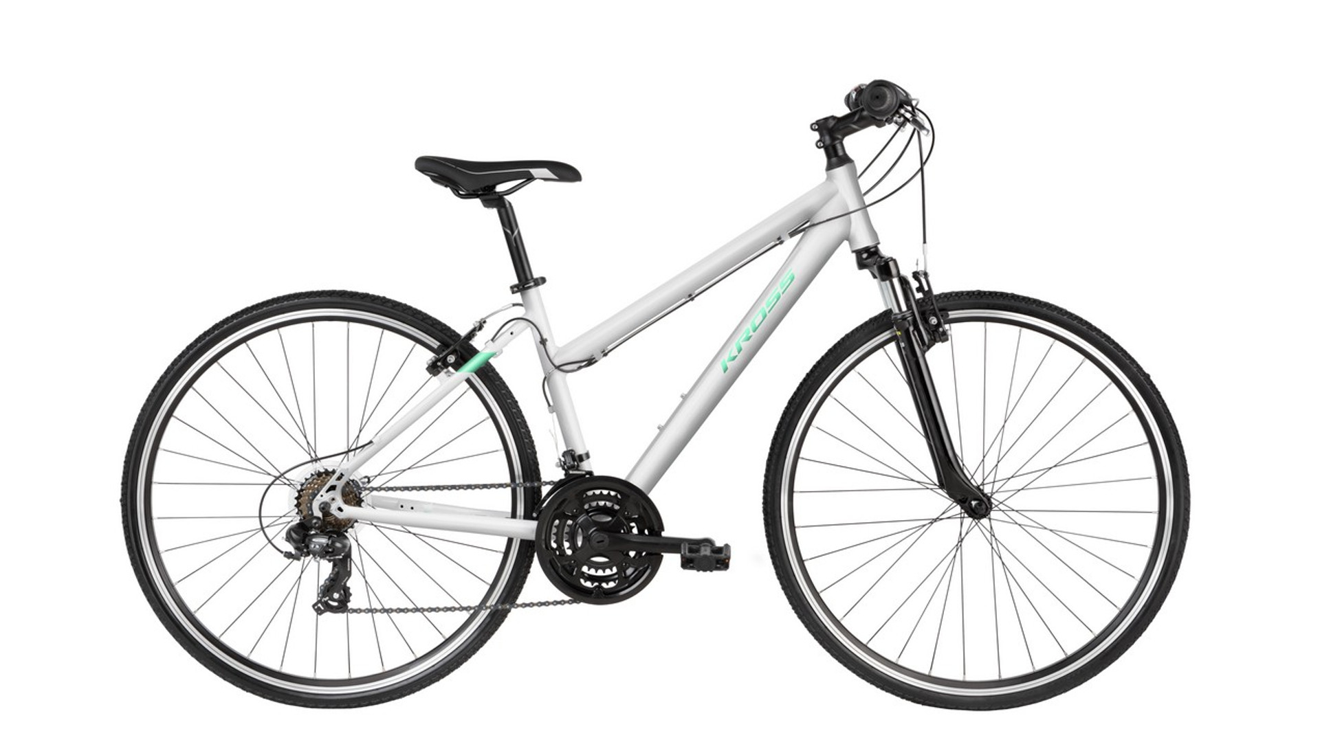 KROSS Evado 1.0 D 28" női cross kerékpár, white / turquoise gloss, L (19") KROSS Evado 1.0 D 28" női cross kerékpár, white / turquoise gloss, L (19")