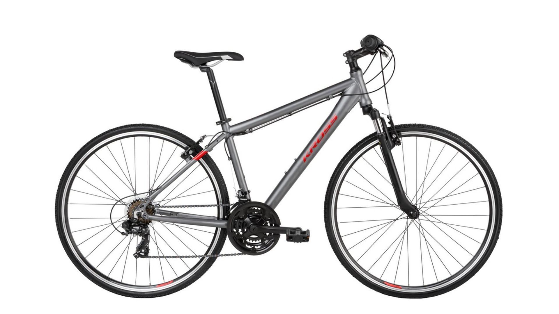 KROSS Evado 1.0 M 28" férfi cross kerékpár, graphite / red matt, M (19") KROSS Evado 1.0 M 28" férfi cross kerékpár, graphite / red matt, M (19")