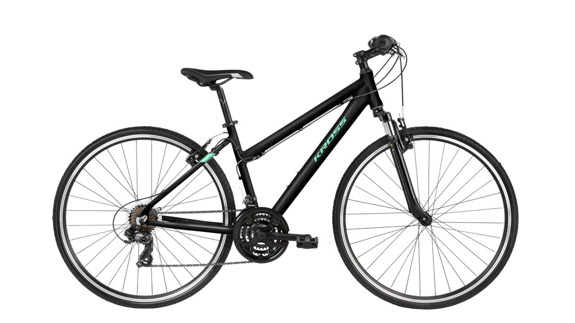 KROSS Evado 2.0 D 2022 28" női cross kerékpár, black / mint gloss, M (17")