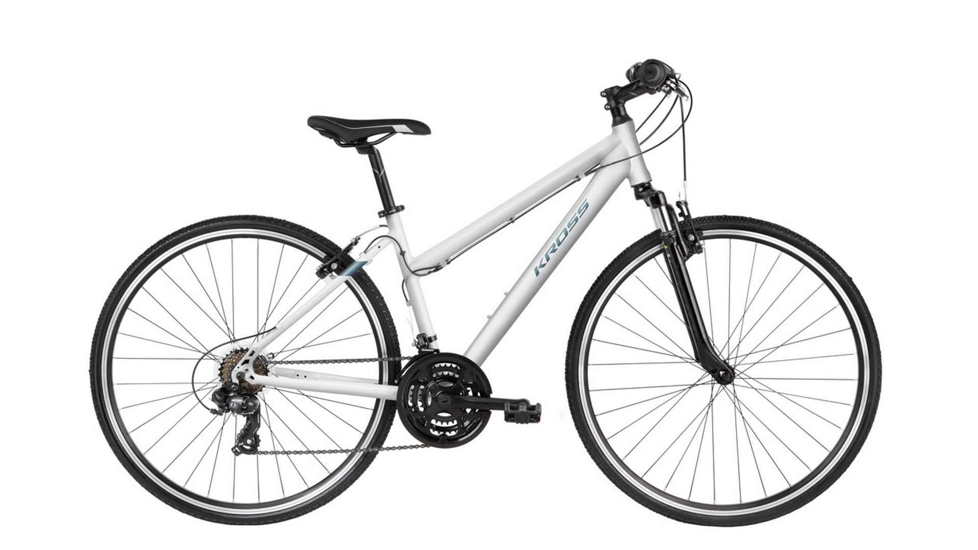 KROSS Evado 3.0 D 28" női cross kerékpár, white / silver gloss, M (17") KROSS Evado 3.0 D 28" női cross kerékpár, white / silver gloss, M (17")