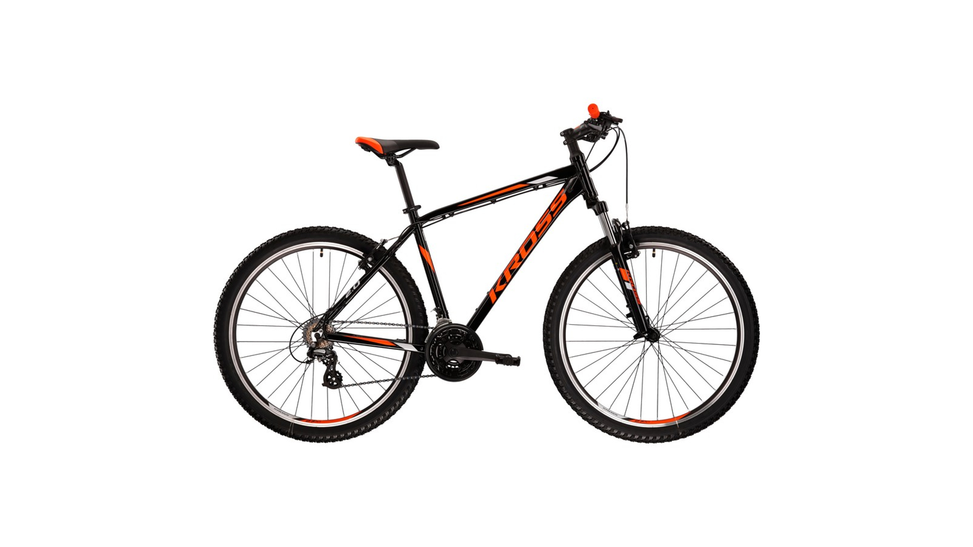 KROSS Hexagon 2.0 2022 27.5" MTB kerékpár, black / orange / grey gloss, L (21")