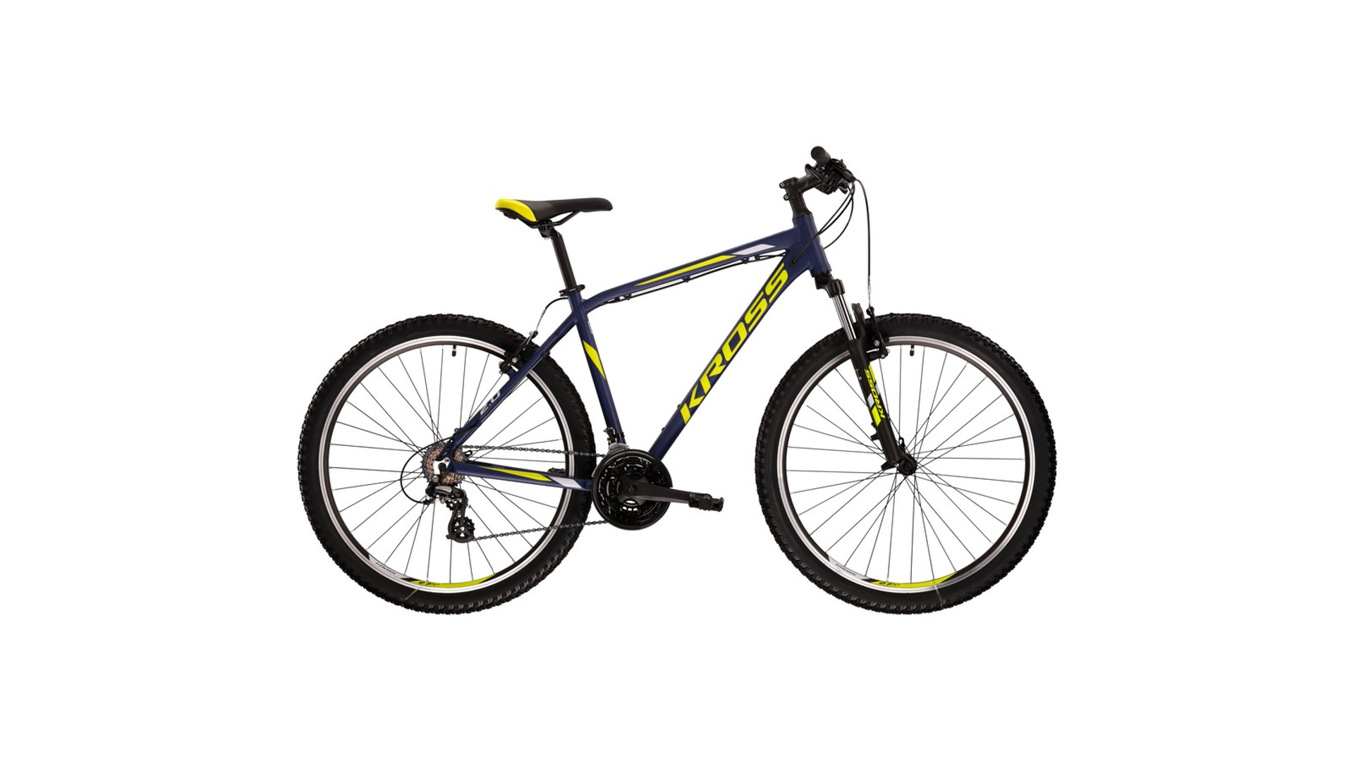 KROSS Hexagon 2.0 2022 27.5" MTB kerékpár, navy blue / lime / grey matt, L (21")