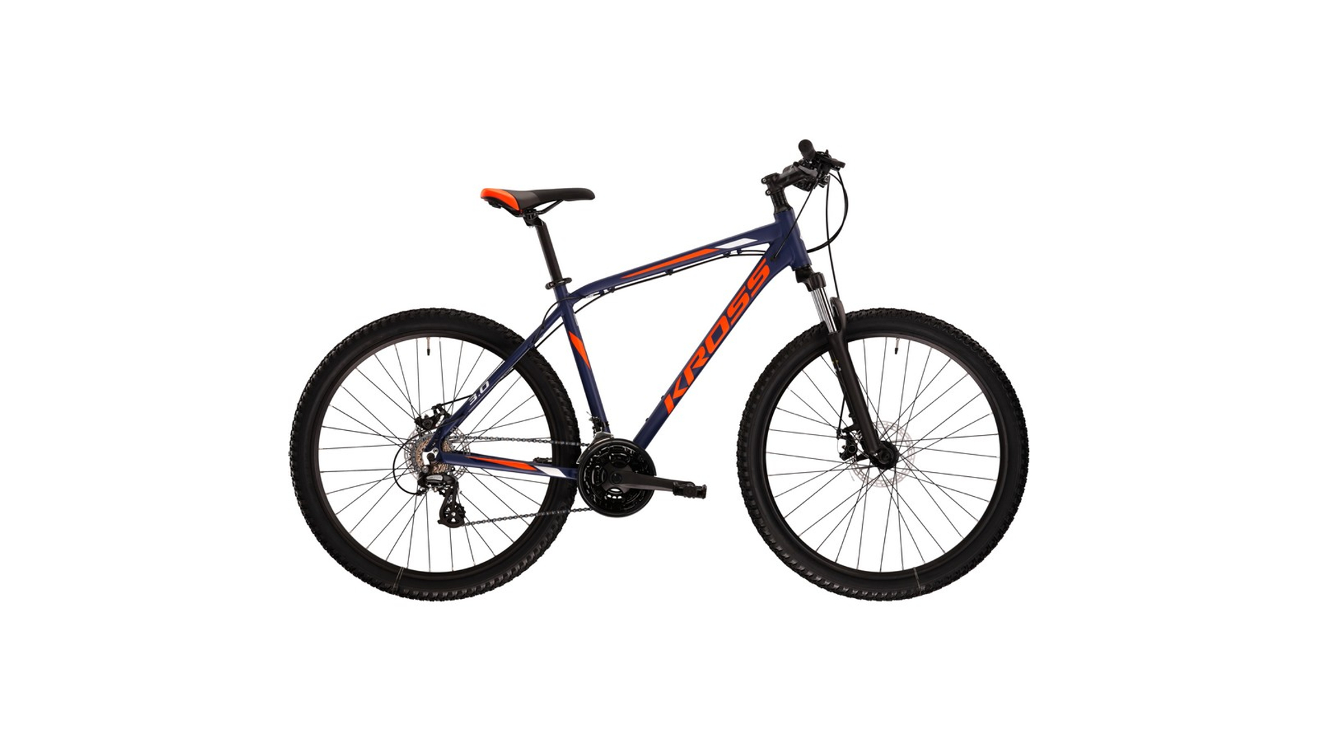 KROSS Hexagon 3.0 2022 27.5" MTB kerékpár, navy blue / orange / white matt, S (17")