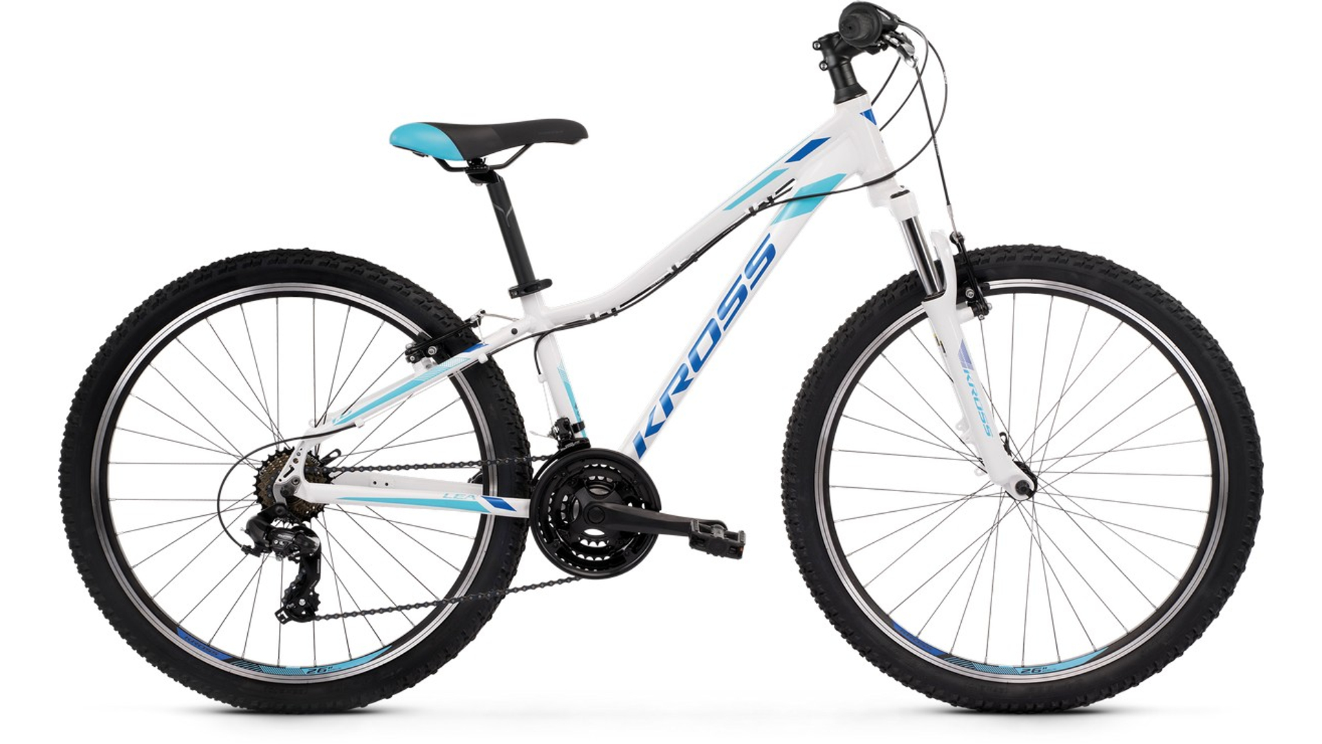 KROSS Lea 1.0 2022 26" női MTB kerékpár, white / blue gloss, XS (15")