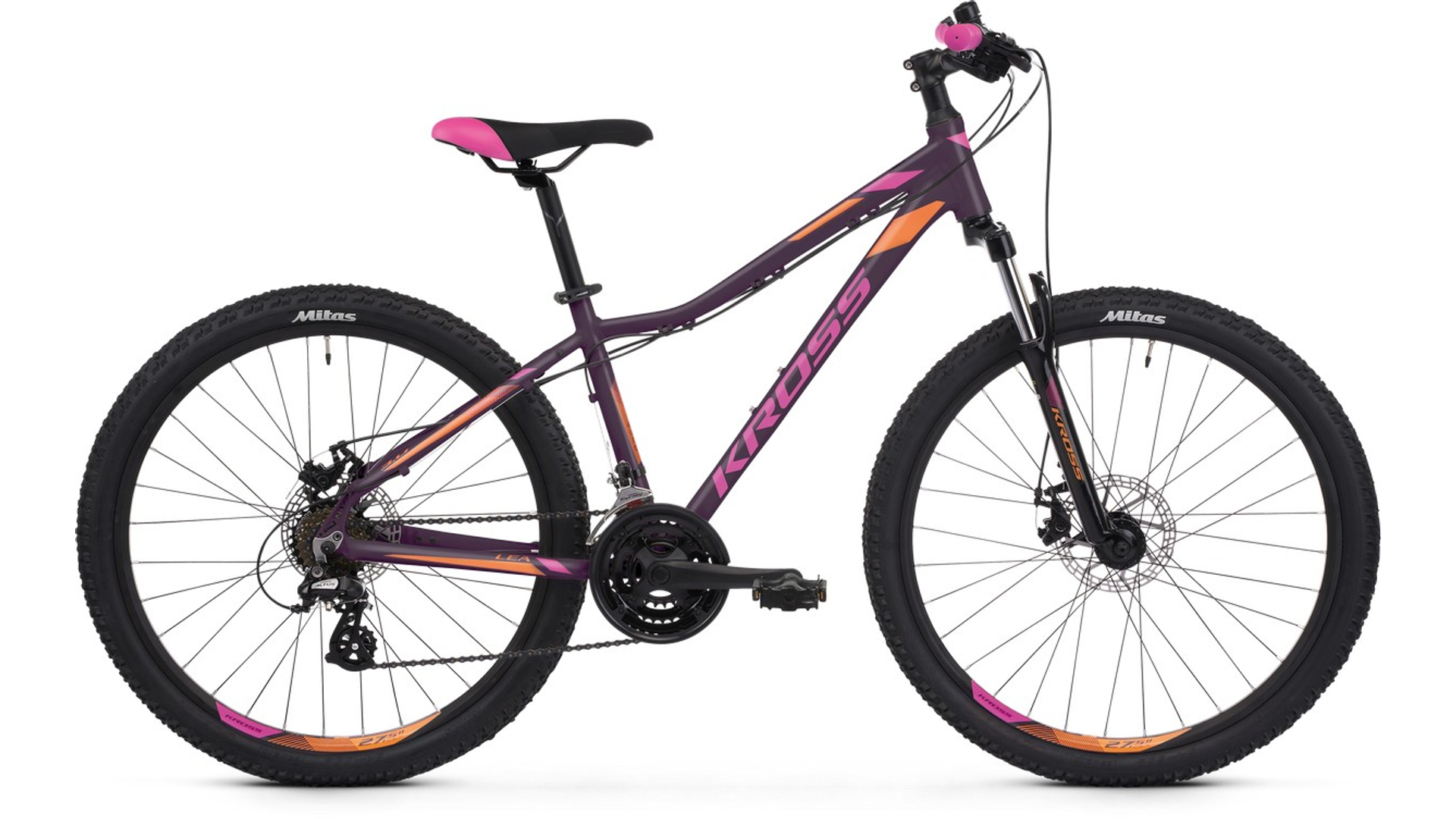 KROSS Lea 3.0 2022 27.5" női MTB kerékpár, violet / pink / orange matt, M (19")