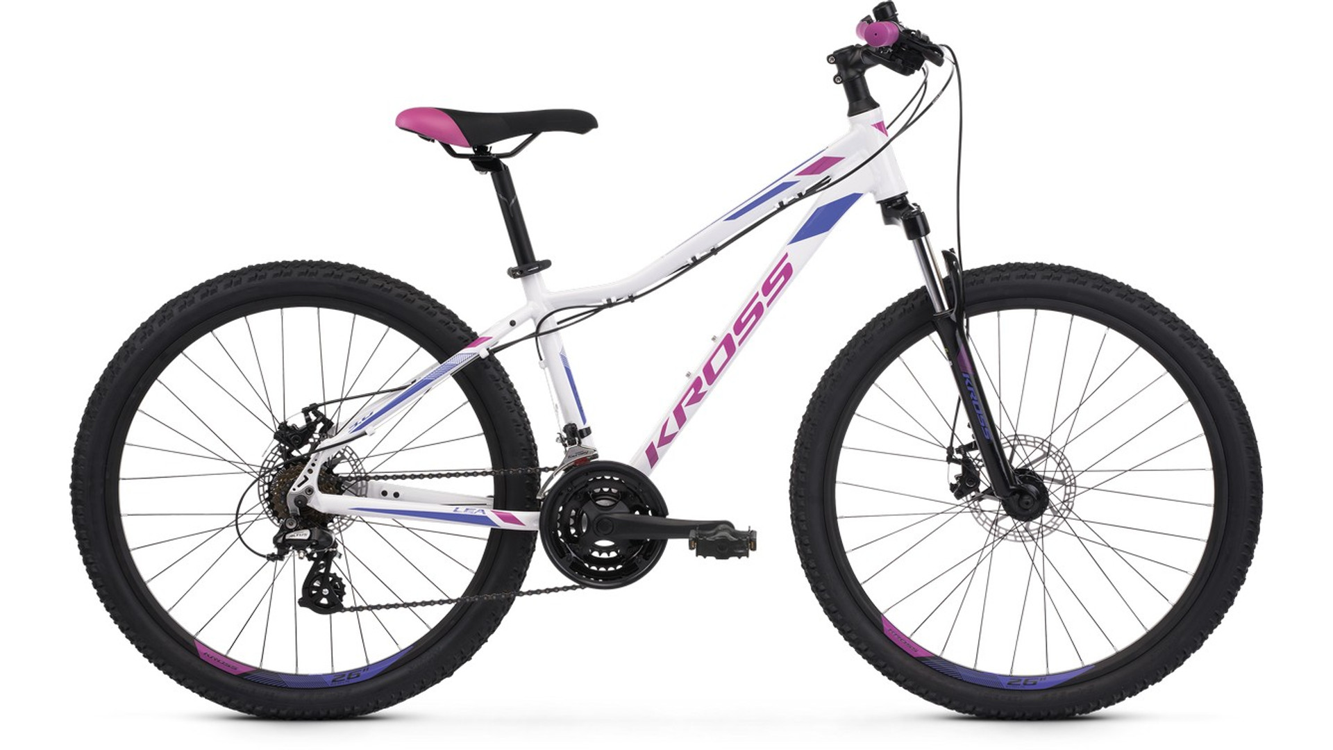KROSS Lea 3.0 27.5" női MTB kerékpár, white/violet gloss, M (19") KROSS Lea 3.0 27.5" női MTB kerékpár, white/violet gloss, M (19")