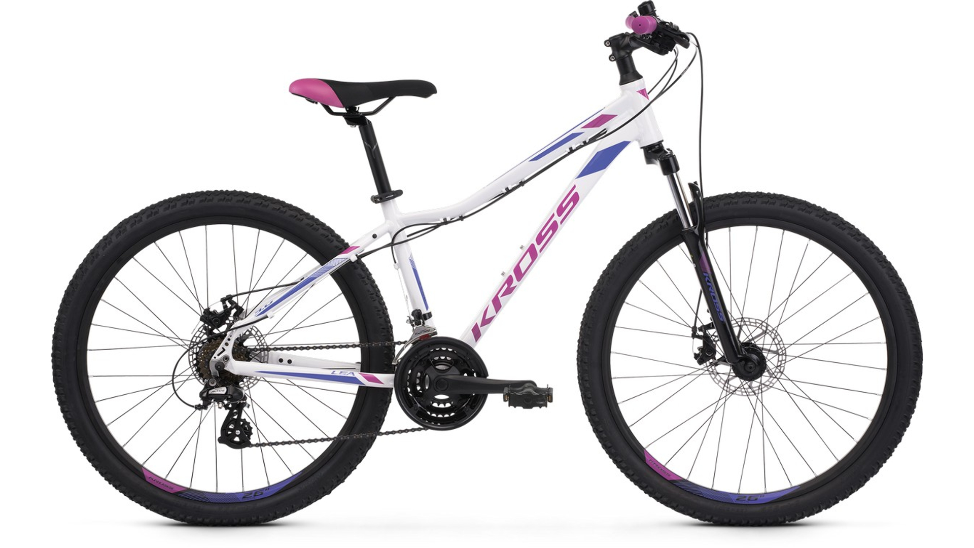 KROSS Lea 3.0 2022 27.5" női MTB kerékpár, white / violet gloss, XS (15")