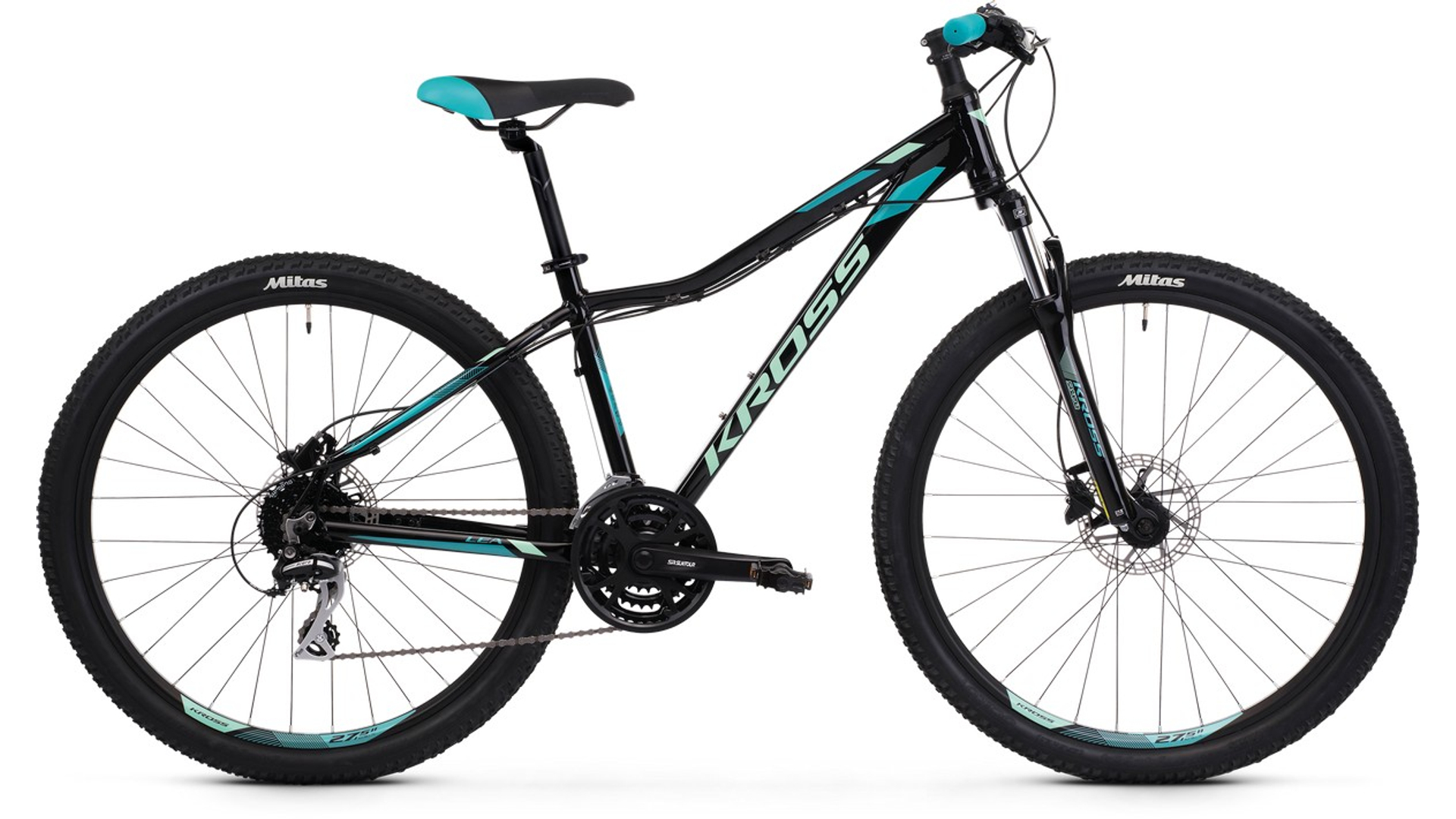KROSS Lea 5.0 2022 29" női MTB kerékpár, black / turquoise gloss, S (17")
