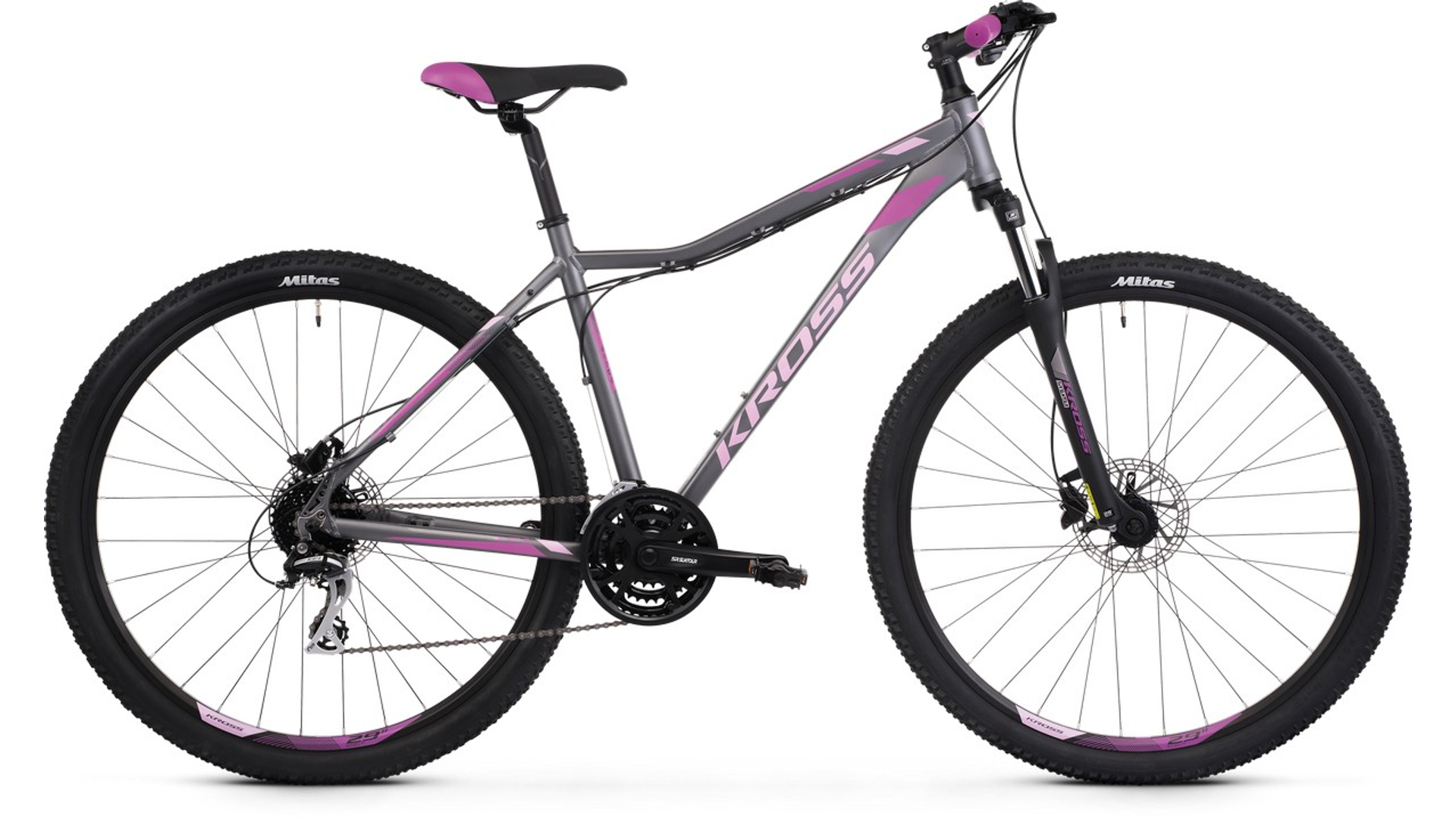 KROSS Lea 5.0 2022 29" női MTB kerékpár, graphite / pink / violet matt, S (17")