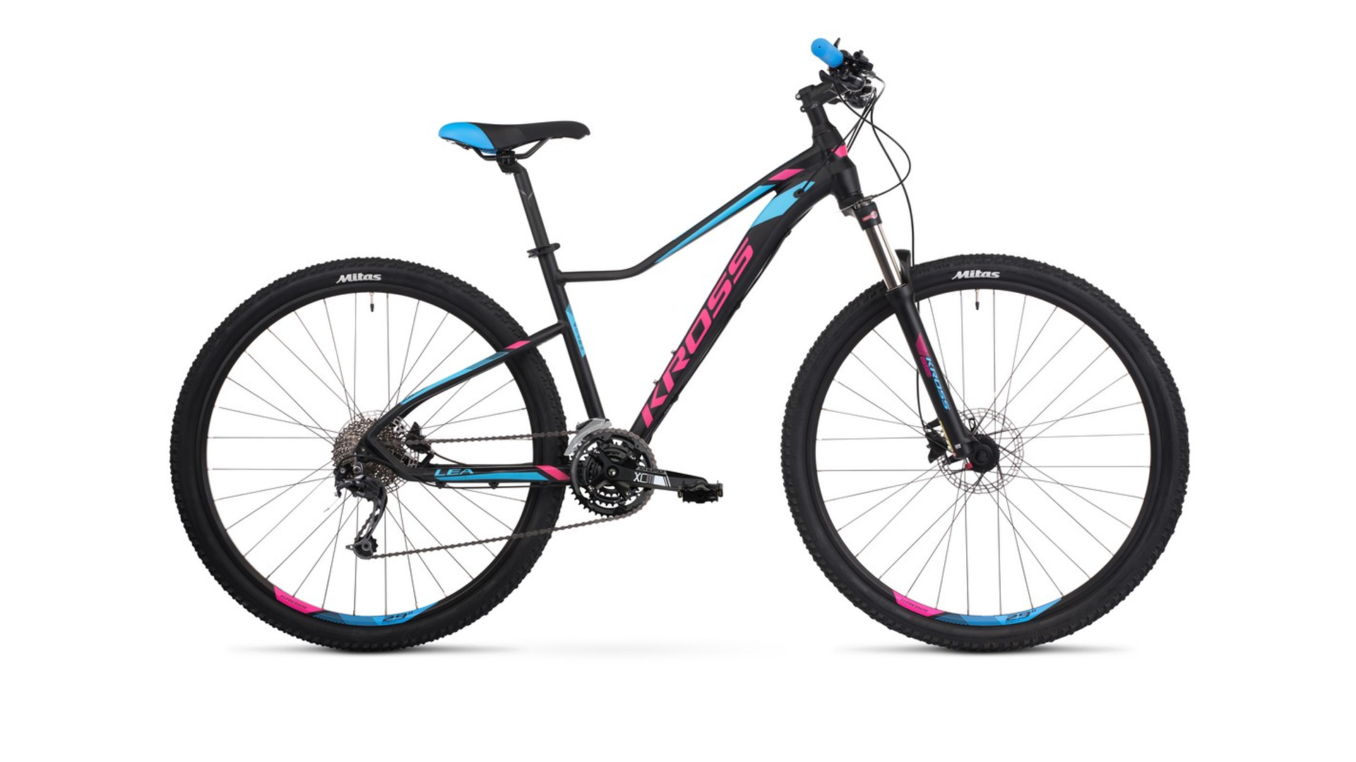 KROSS Lea 8.0 2022 29" női MTB kerékpár, black / pink / blue matt, S (17")