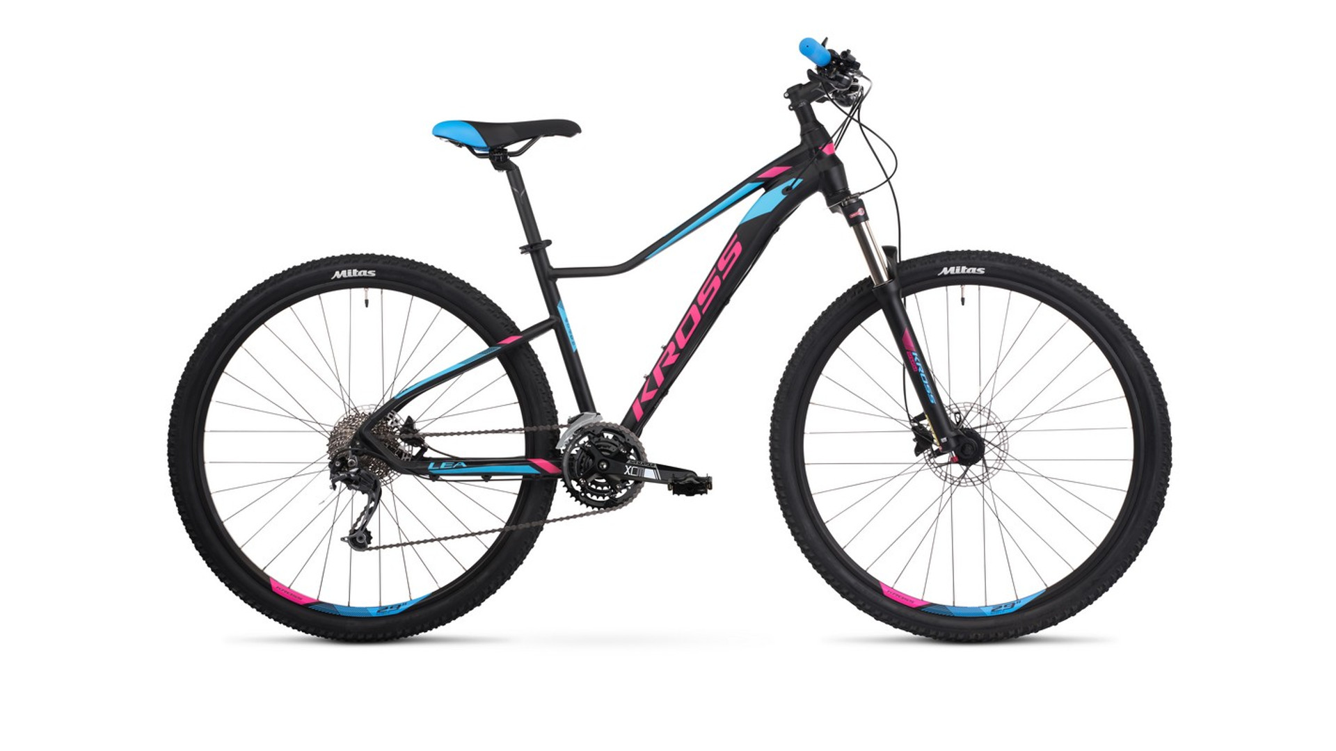 KROSS Lea 8.0 29" női MTB kerékpár, black/pink/blue matt, S (17") KROSS Lea 8.0 29" női MTB kerékpár, black/pink/blue matt, S (17")
