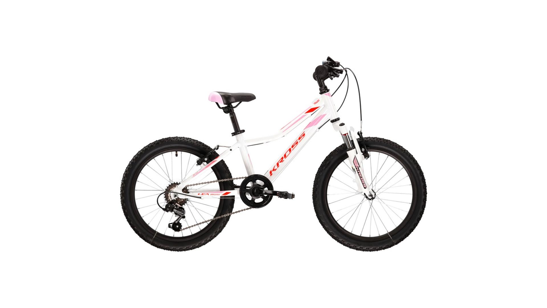 KROSS Lea Mini 2.0 20" lány MTB gyermekkerékpár, white/red /pink gloss, OS (11")