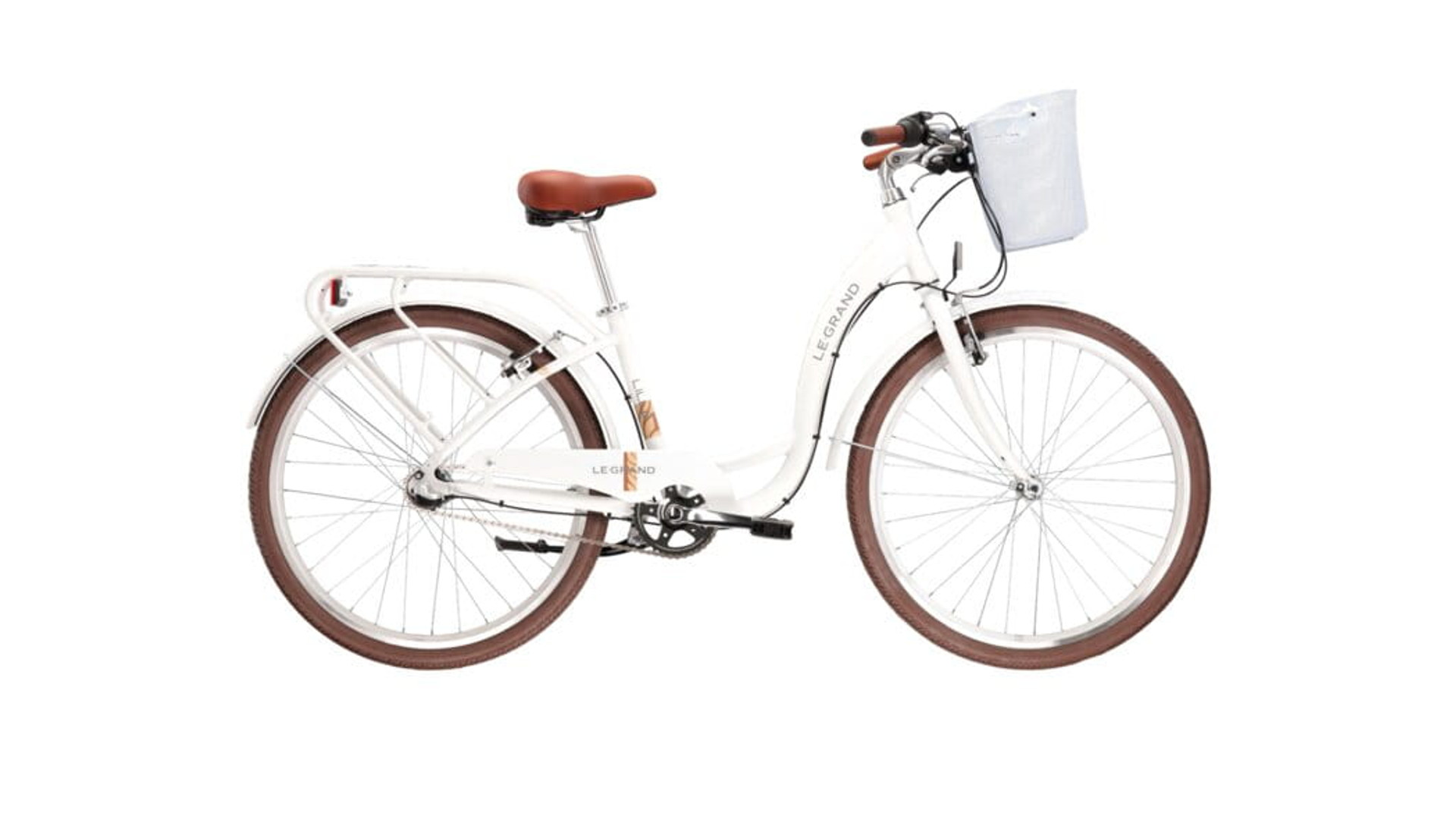 LE GRAND Lille 3 26" 3 sebességes, agyváltós női városi kerékpár, white/beige mat, S (15")