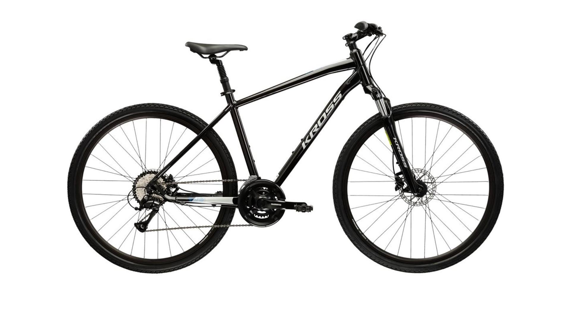 KROSS Evado 4.0 28" férfi cross-trekking kerékpár, black/silver gloss, M (19")