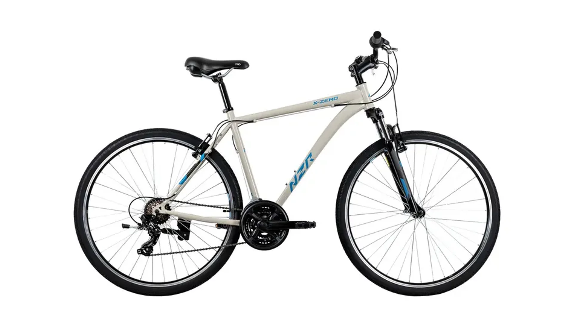 NEUZER X-Zero 28" férfi cross-trekking kerékpár, kavicsszürke/kék, 19"