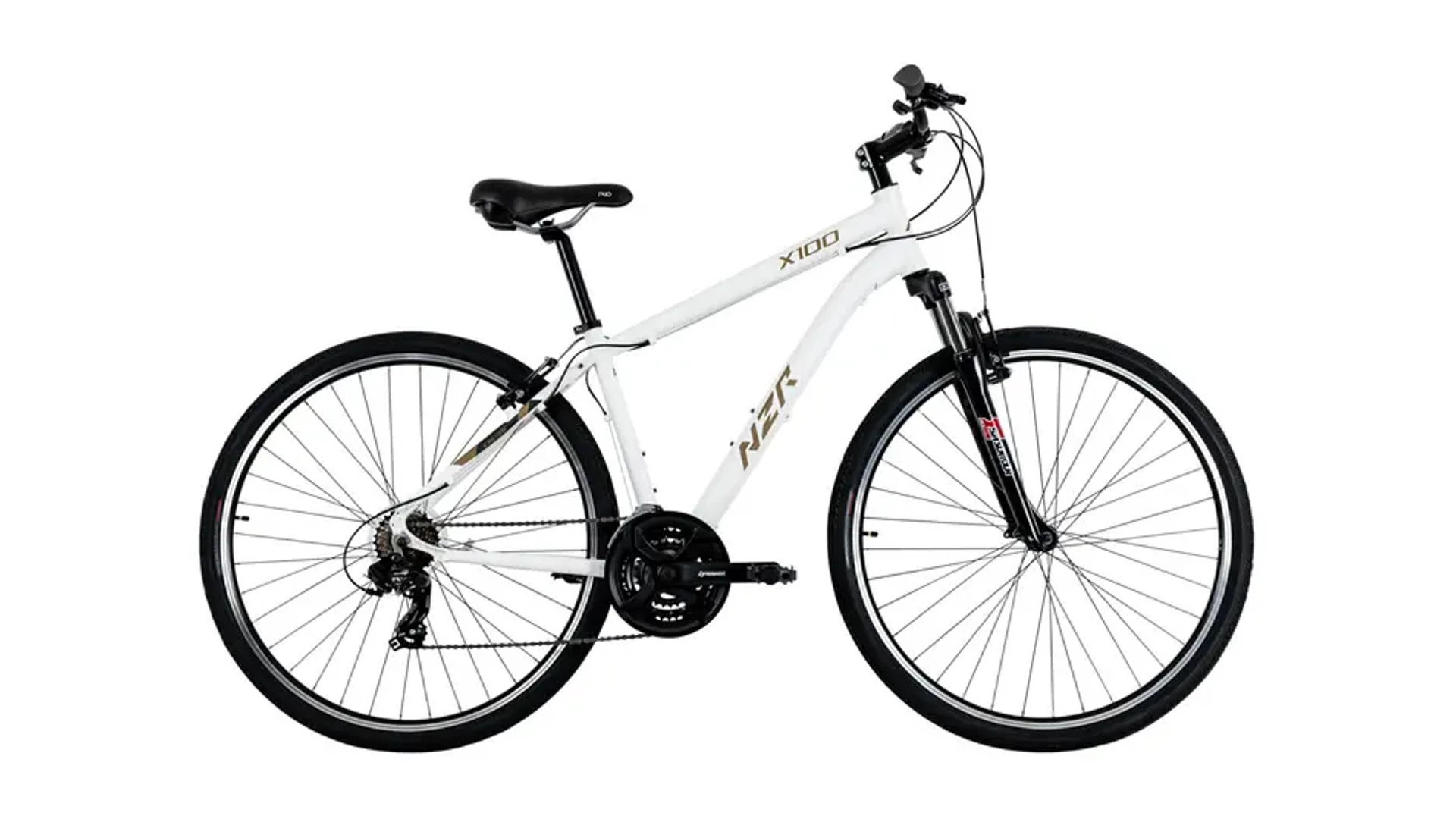 NEUZER X100 28" férfi cross-trekking kerékpár, fehér/okker, 17"