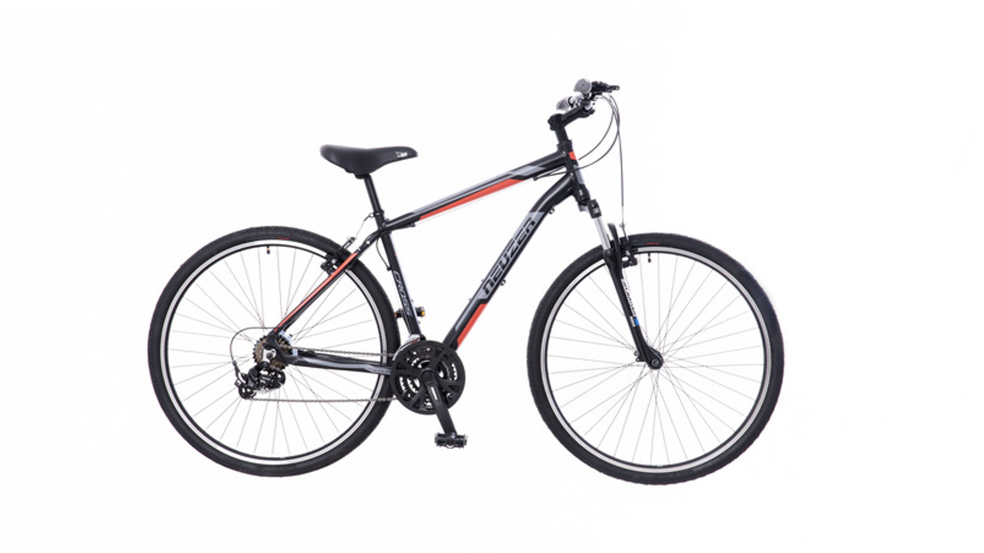 NEUZER X100 28" férfi cross-trekking kerékpár, fekete/piros-szürke, 17" NEUZER X100 28" férfi cross-trekking kerékpár, fekete/piros-szürke, 17"
