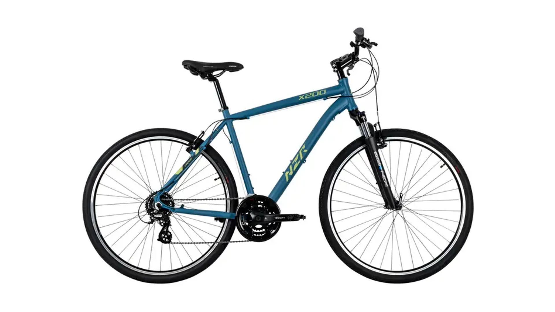 NEUZER X200 28" férfi cross-trekking kerékpár, azúrkék/sárga, 17"