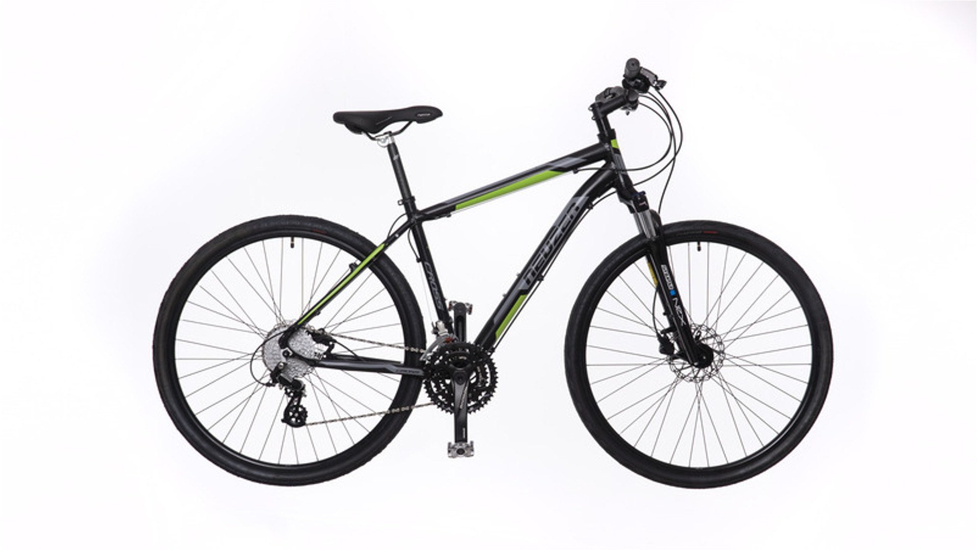 NEUZER X200 Disc 28" férfi cross-trekking kerékpár, fekete/szürke-zöld, 21" NEUZER X200 Disc 28" férfi cross-trekking kerékpár, fekete/szürke-zöld, 21"