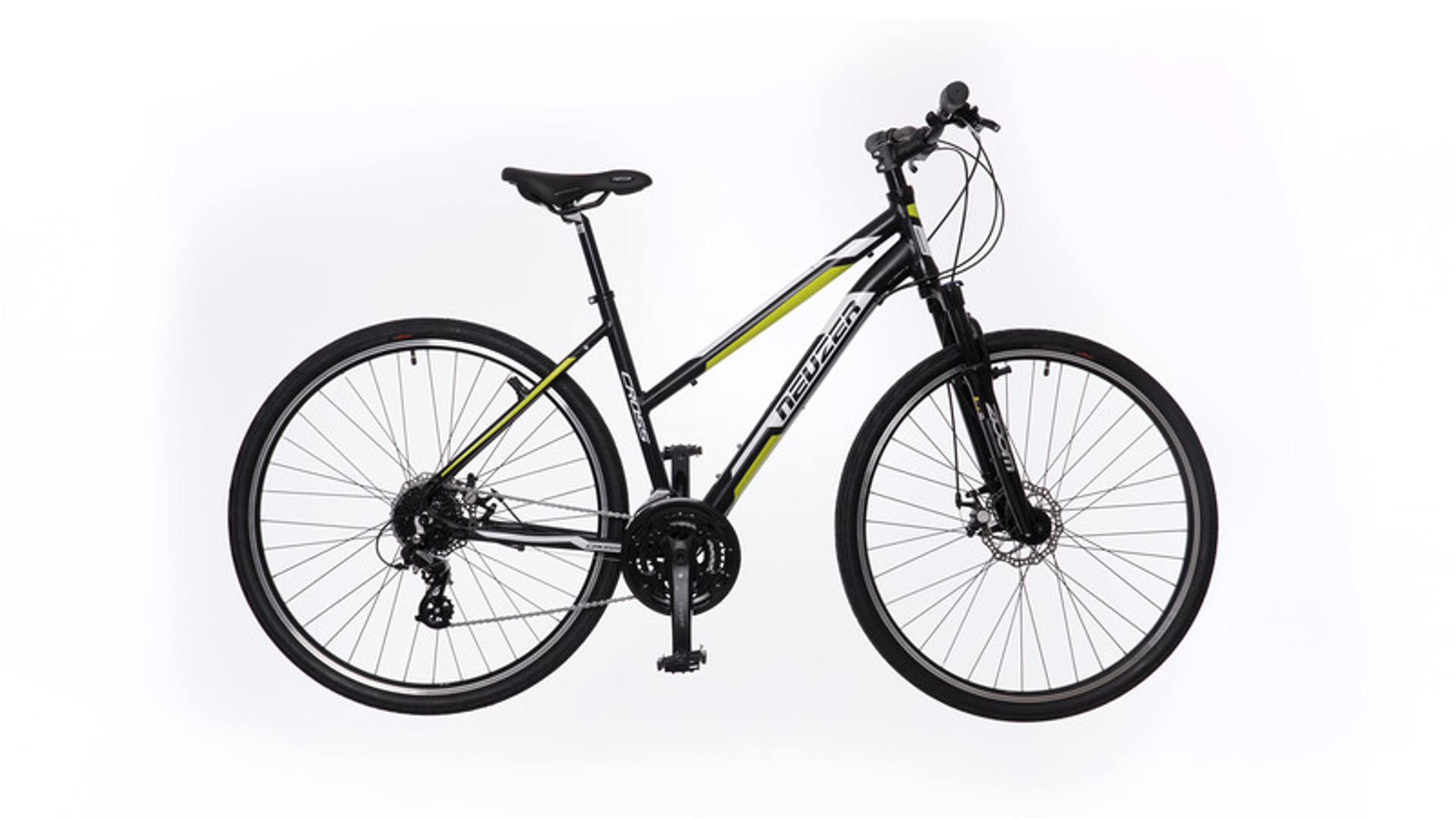NEUZER X200 Disc 28" női cross-trekking kerékpár, fekete/fehér-zöld, 19" NEUZER X200 Disc 28" női cross-trekking kerékpár, fekete/fehér-zöld, 19"