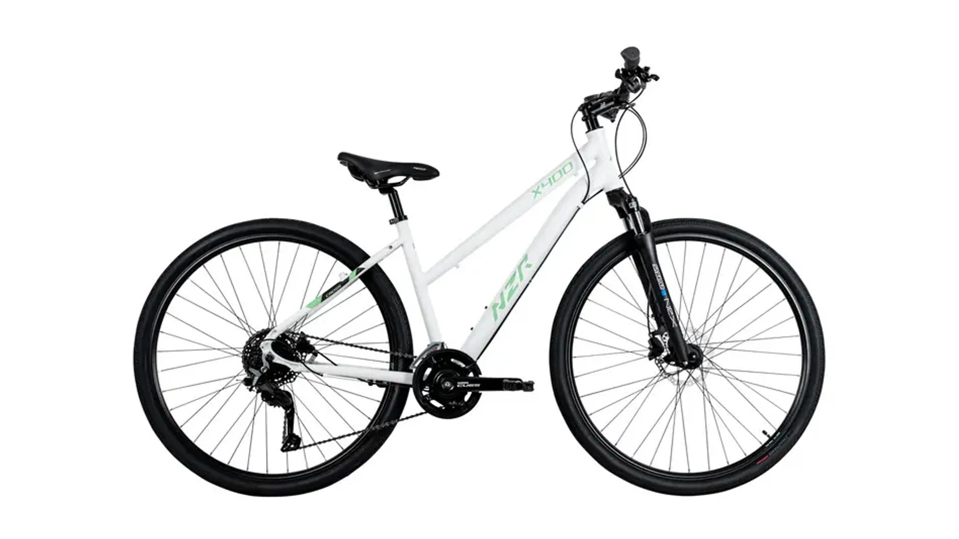 NEUZER X400 28" női cross-trekking kerékpár, fehér/menta, 17"