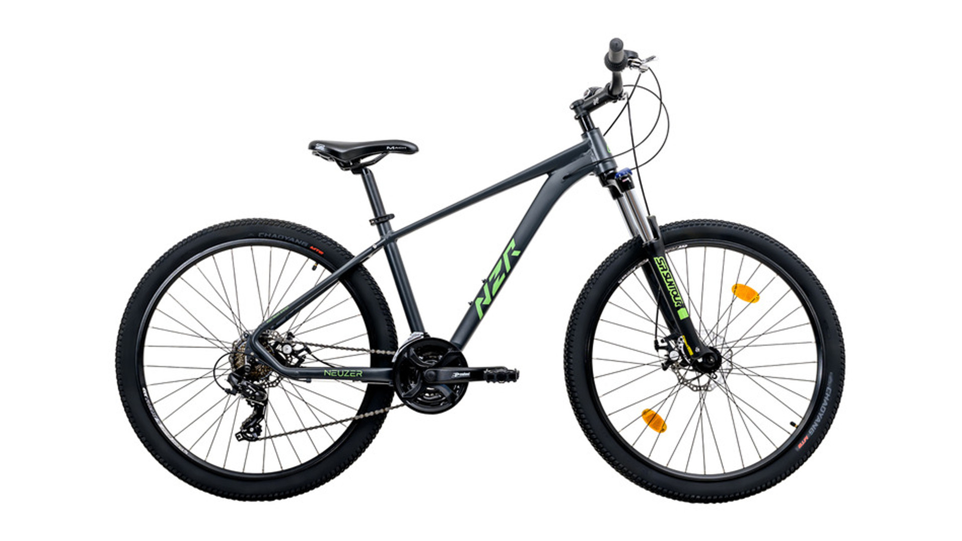 NEUZER Duster Hobby Disc 2024 27.5" férfi MTB hardtail kerékpár, fekete/neonzöld, L (20")