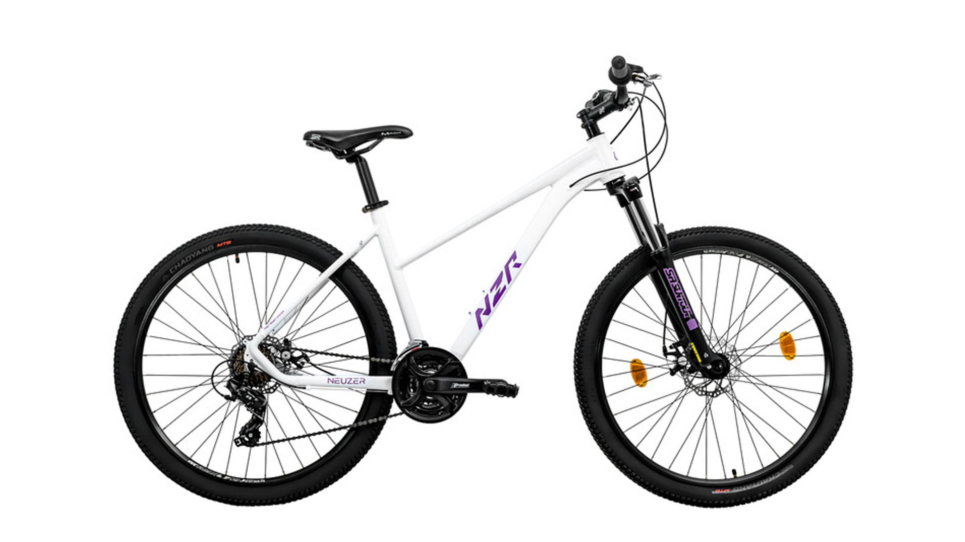 NEUZER Duster Hobby Disc 2024 27.5" női MTB hardtail kerékpár, fehér-lila, S (16") NEUZER Duster Hobby Disc 2024 27.5" női MTB hardtail kerékpár, fehér-lila, S (16")