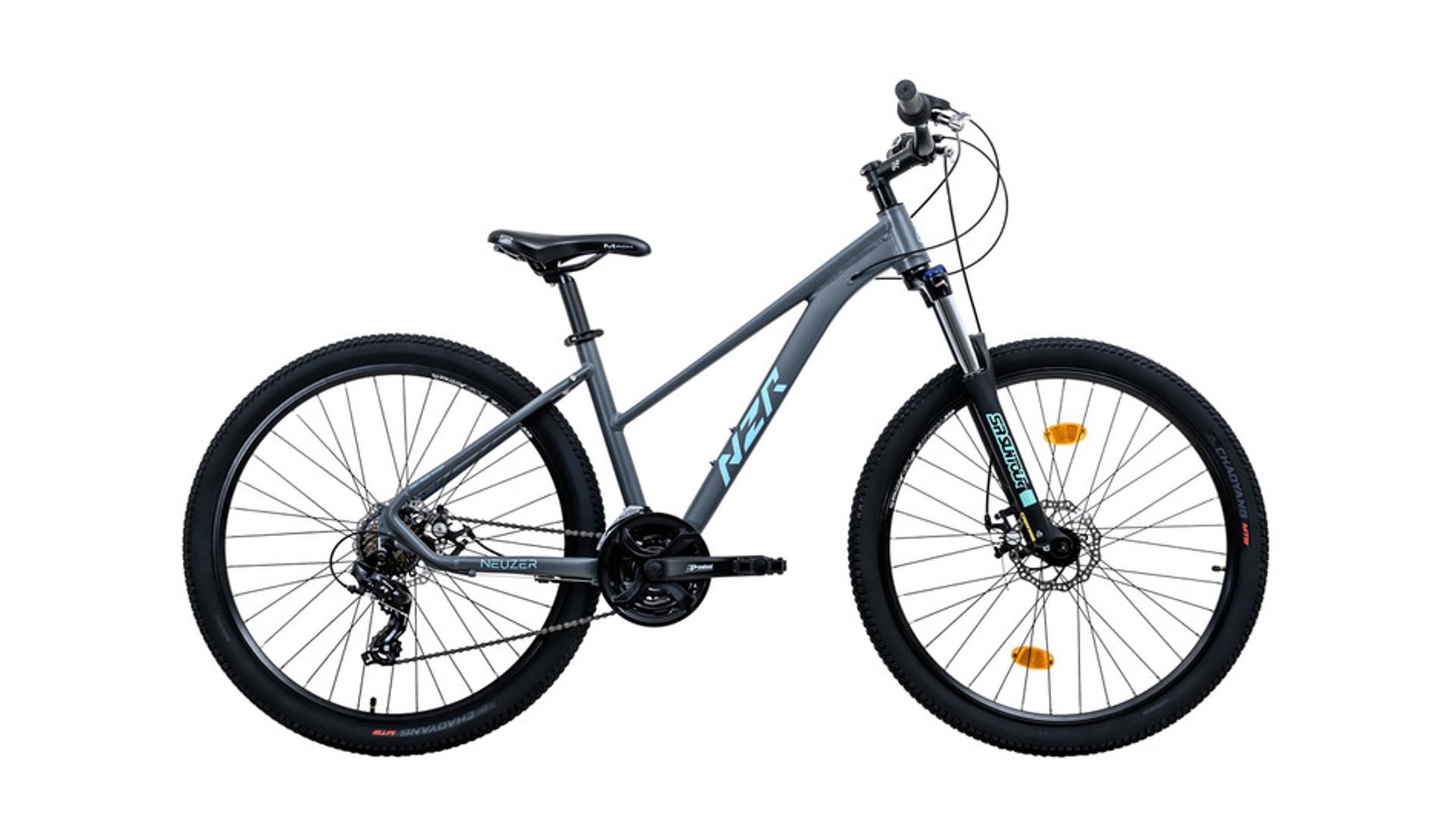 NEUZER Duster Hobby Disc 2024 27.5" női MTB hardtail kerékpár, szürke-türkiz, M (18")