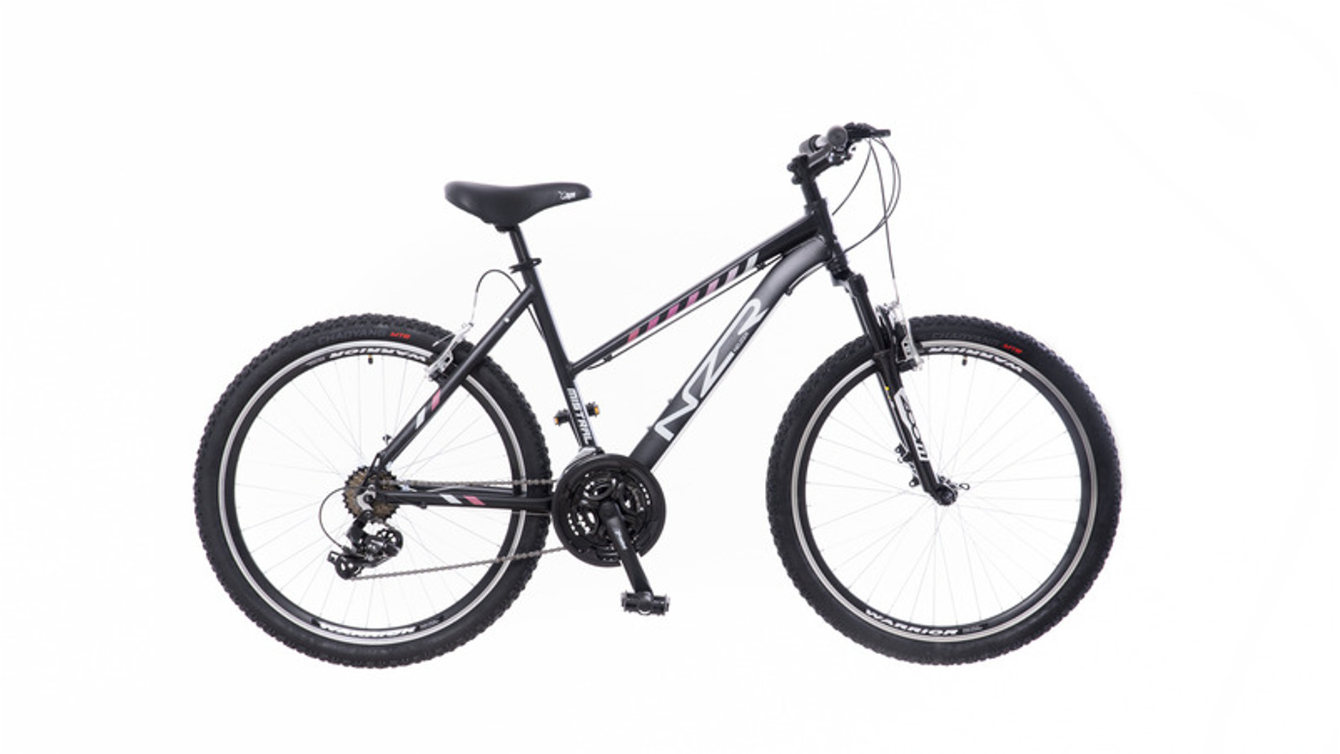 NEUZER Mistral 50 26" női MTB kerékpár, teleszkópos, fekete/pink-fehér, 17"
