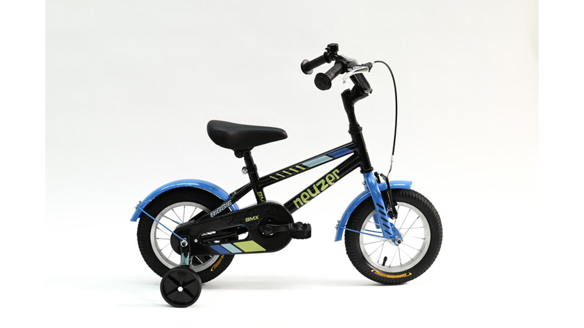 NEUZER BMX 12 fiú gyerekkerékpár, 12"/1 seb., kontrás, fekete / sárga-kék NEUZER BMX 12 fiú gyerekkerékpár, 12"/1 seb., kontrás, fekete / sárga-kék