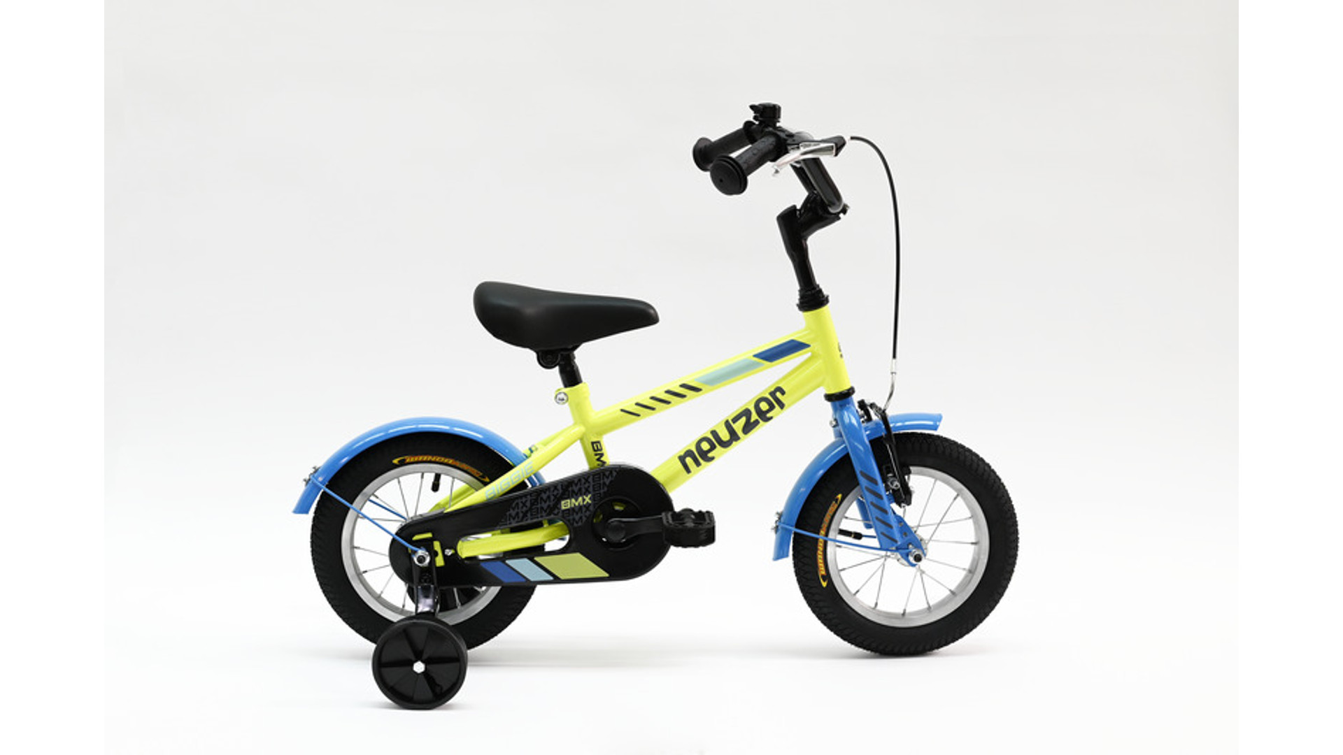 NEUZER BMX 12 fiú gyerekkerékpár, 12"/1 seb., kontrás, sárga / fekete-kék NEUZER BMX 12 fiú gyerekkerékpár, 12"/1 seb., kontrás, sárga / fekete-kék