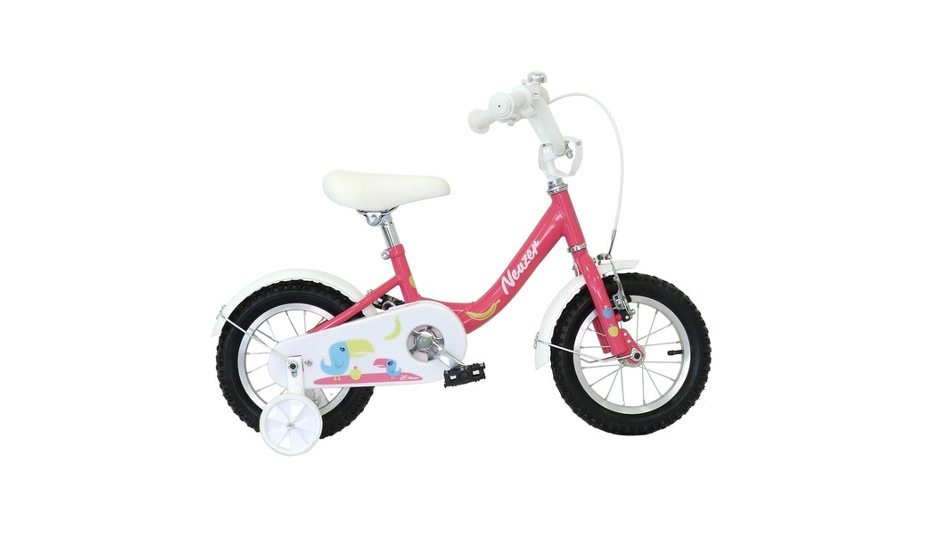 NEUZER BMX 12 lány gyerekkerékpár, 12"/1 seb., kontrás, pink / sárga tucan