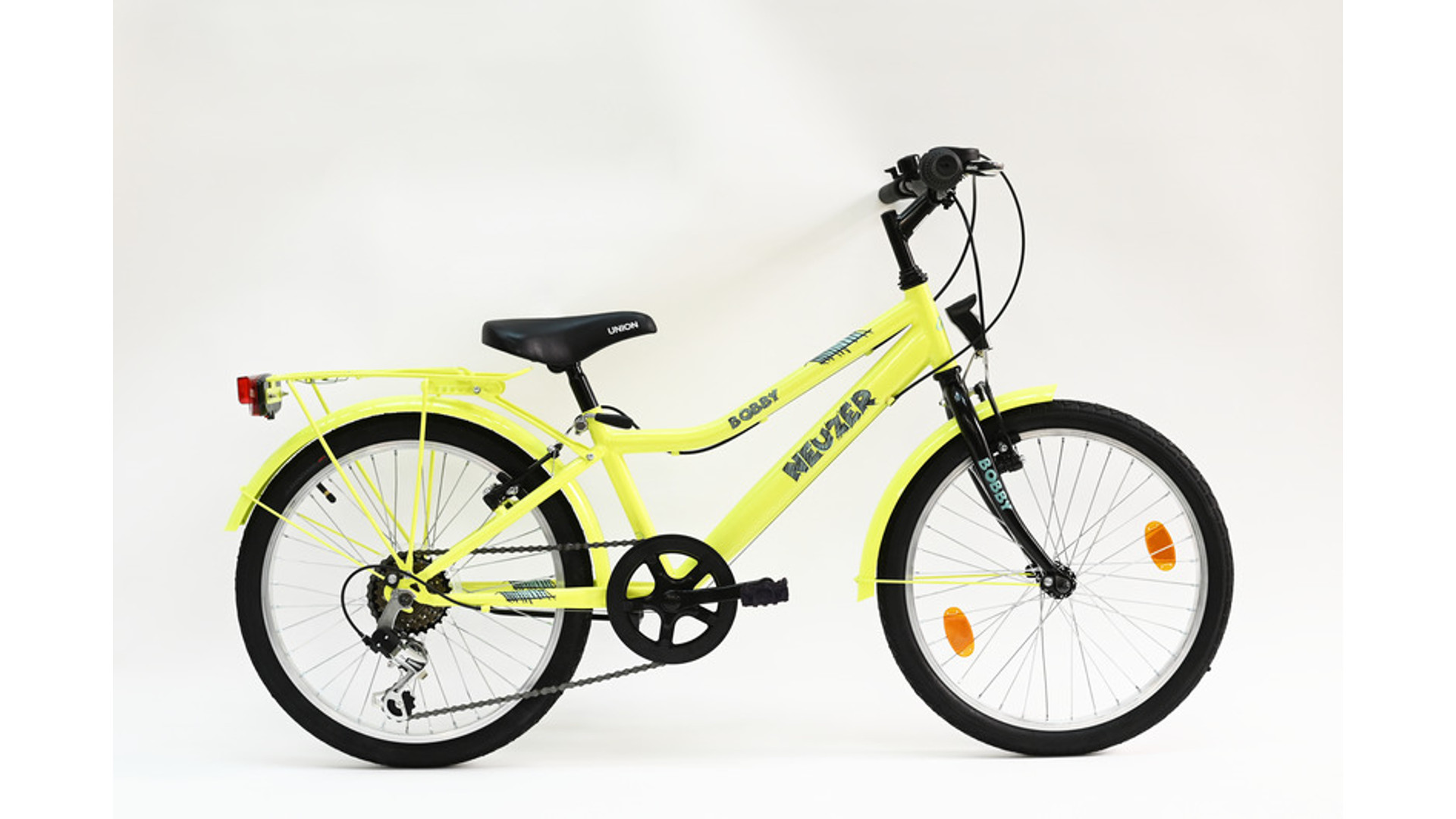 NEUZER Bobby 20 City fiú MTB gyerekkerékpár, 20"/6 seb., neonsárga/fekete-kék