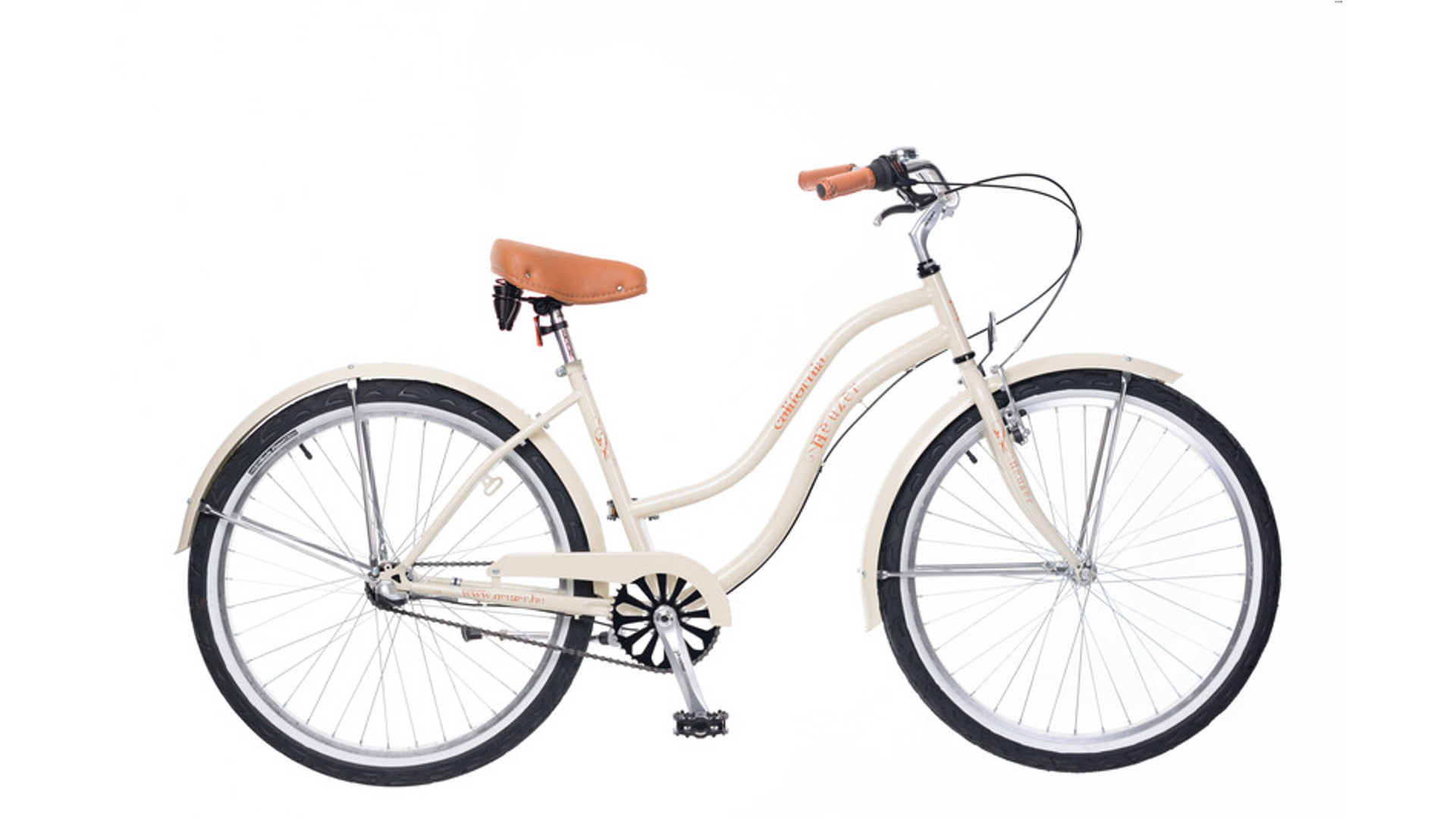 NEUZER California 26'' női városi / cruiser kerékpár, 3 seb. agyváltós, kontrás, krém
