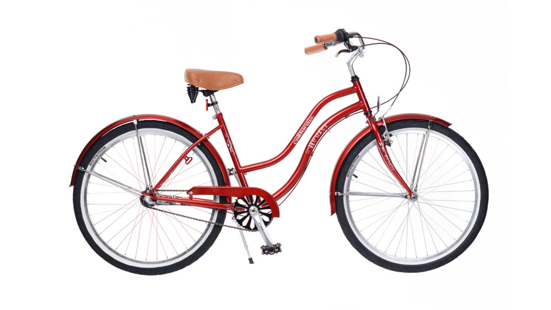 NEUZER California 26'' női városi / cruiser kerékpár, 3 seb. agyváltós, kontrás, bordó