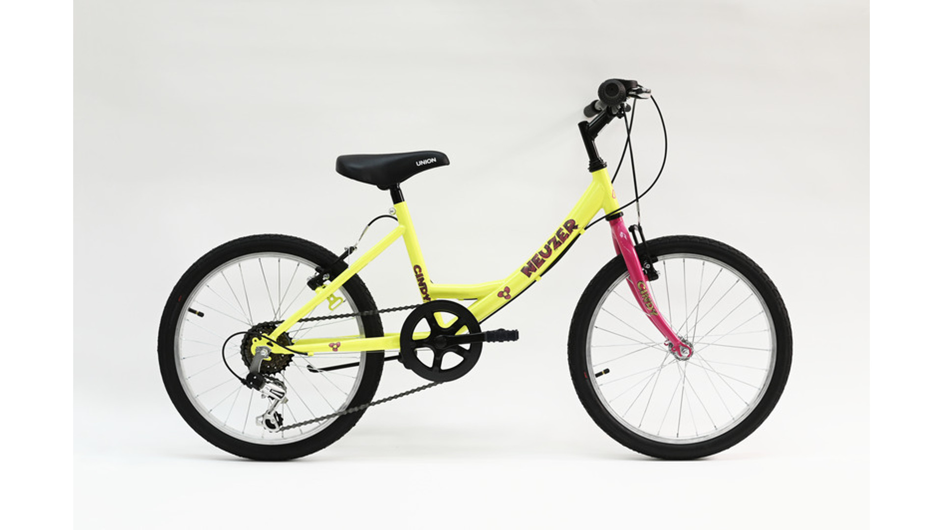 NEUZER Cindy 20 6S lány MTB gyerekkerékpár, 20"/6 seb., sárga-pink-piros NEUZER Cindy 20 6S lány MTB gyerekkerékpár, 20"/6 seb., sárga-pink-piros