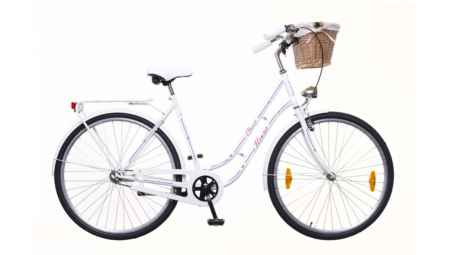 NEUZER Classic Premium 28 1S városi kerékpár, fehér / kék-piros