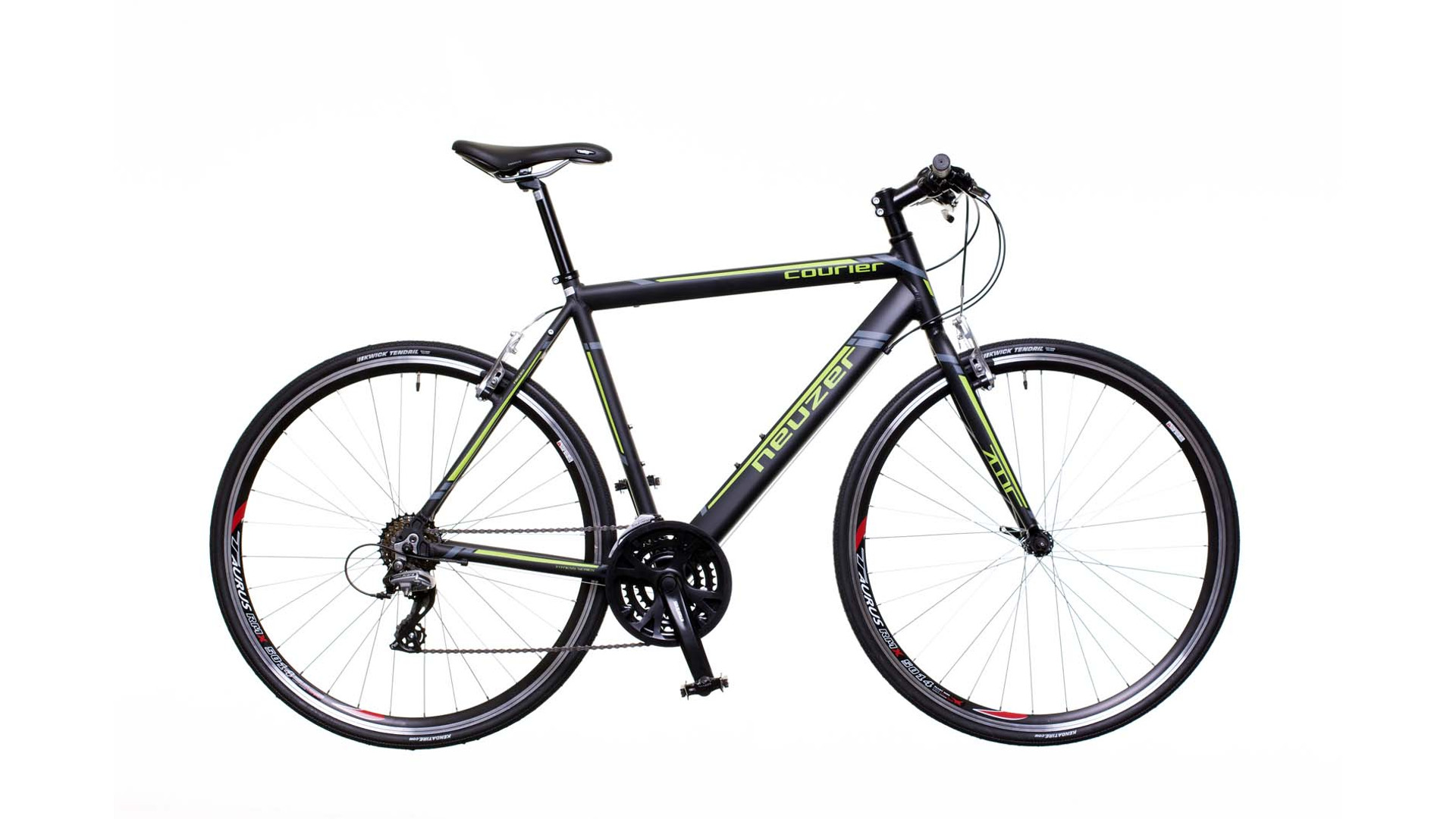 NEUZER Courier 28" fitness kerékpár, fekete/zöld-szürke matt, 46cm