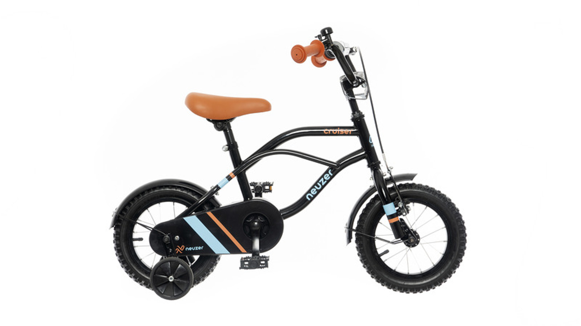 NEUZER Cruiser 12 fiú gyerekkerékpár, 12"/1 seb., kontrás, fekete / kék-barna