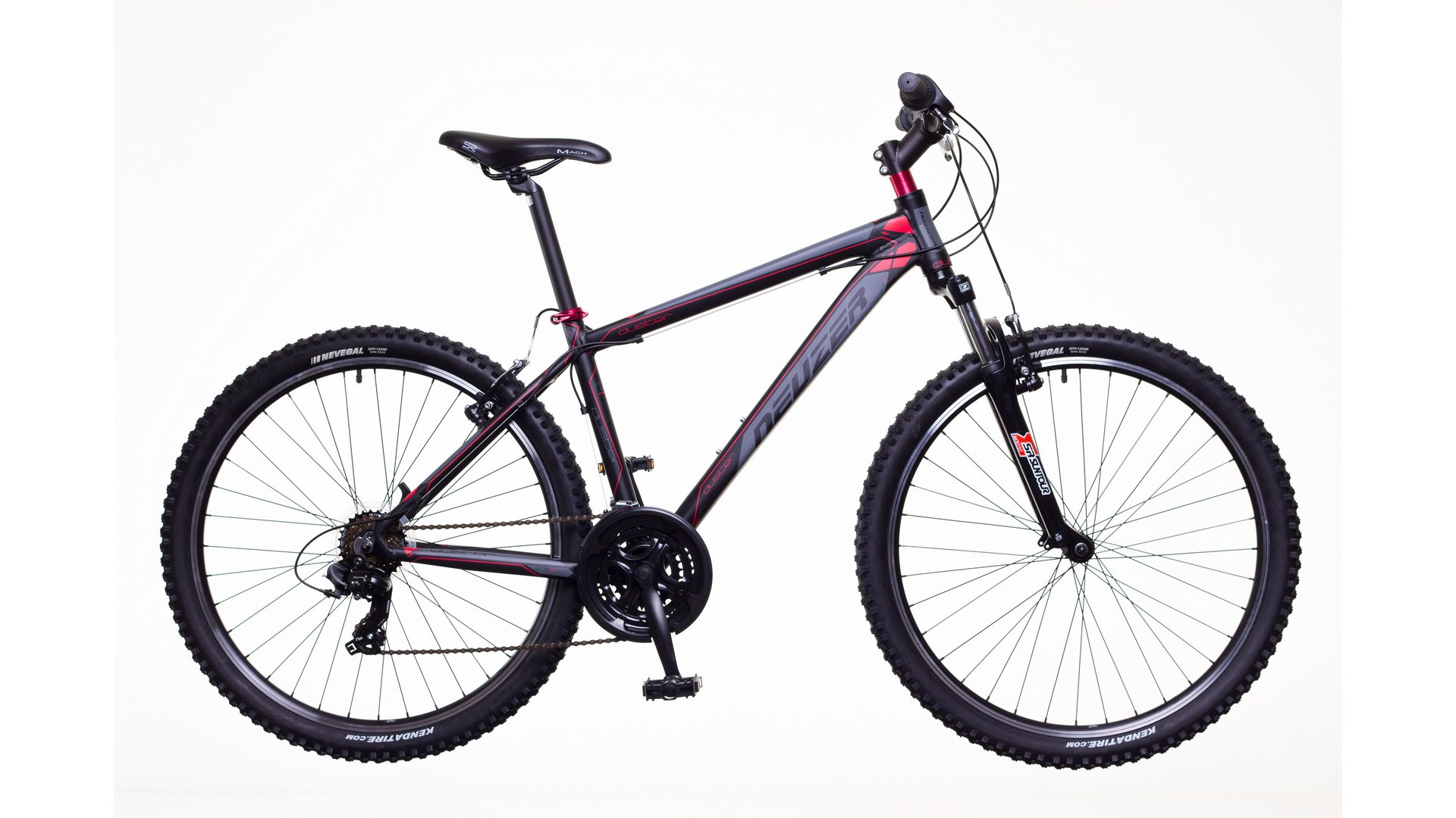 NEUZER Duster Hobby 27.5" férfi MTB hardtail kerékpár, fekete/pink-szürke, 19"