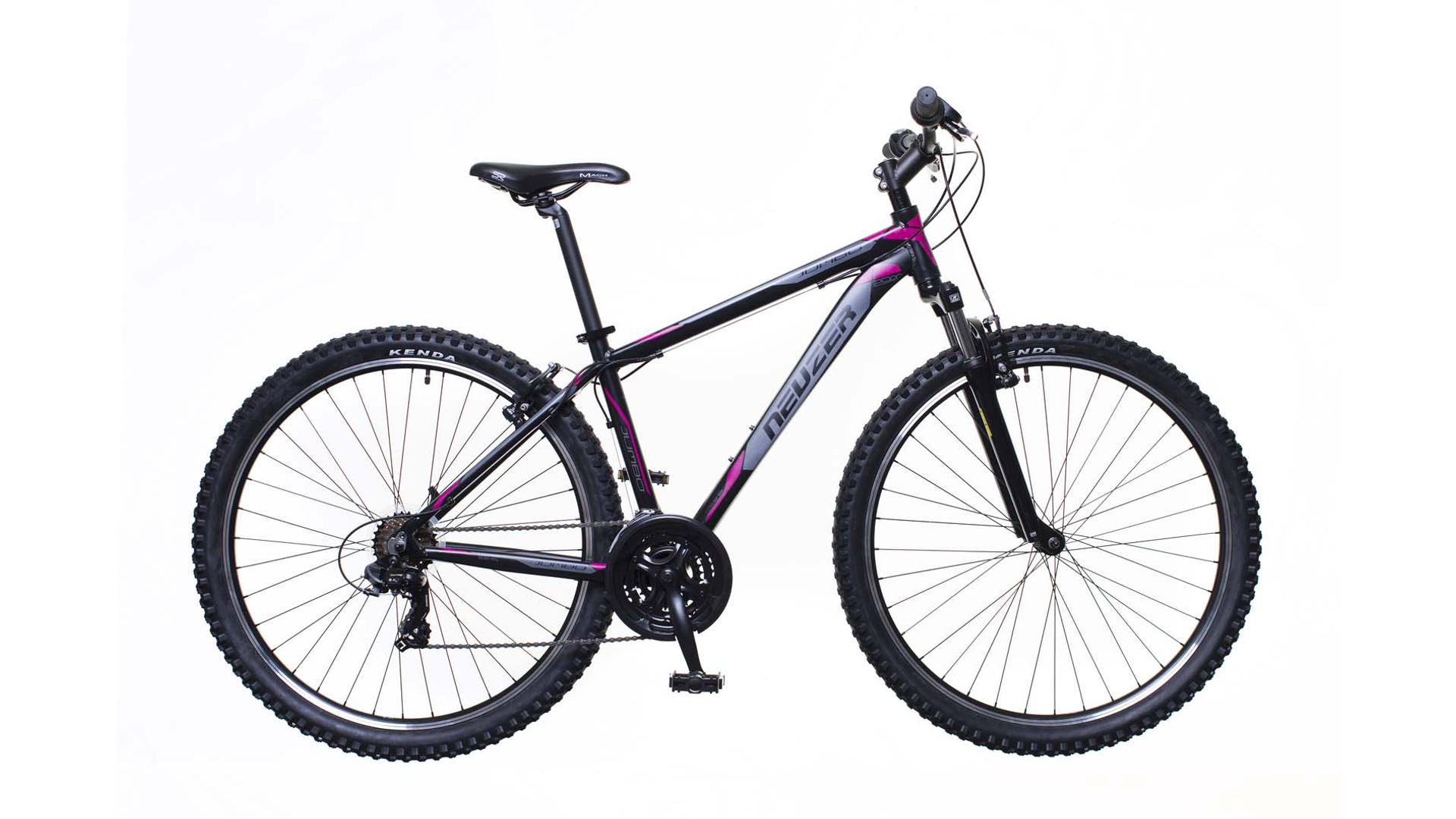 NEUZER Jumbo Hobby 29" MTB hardtail kerékpár, fekete / pink-szürke, 17''