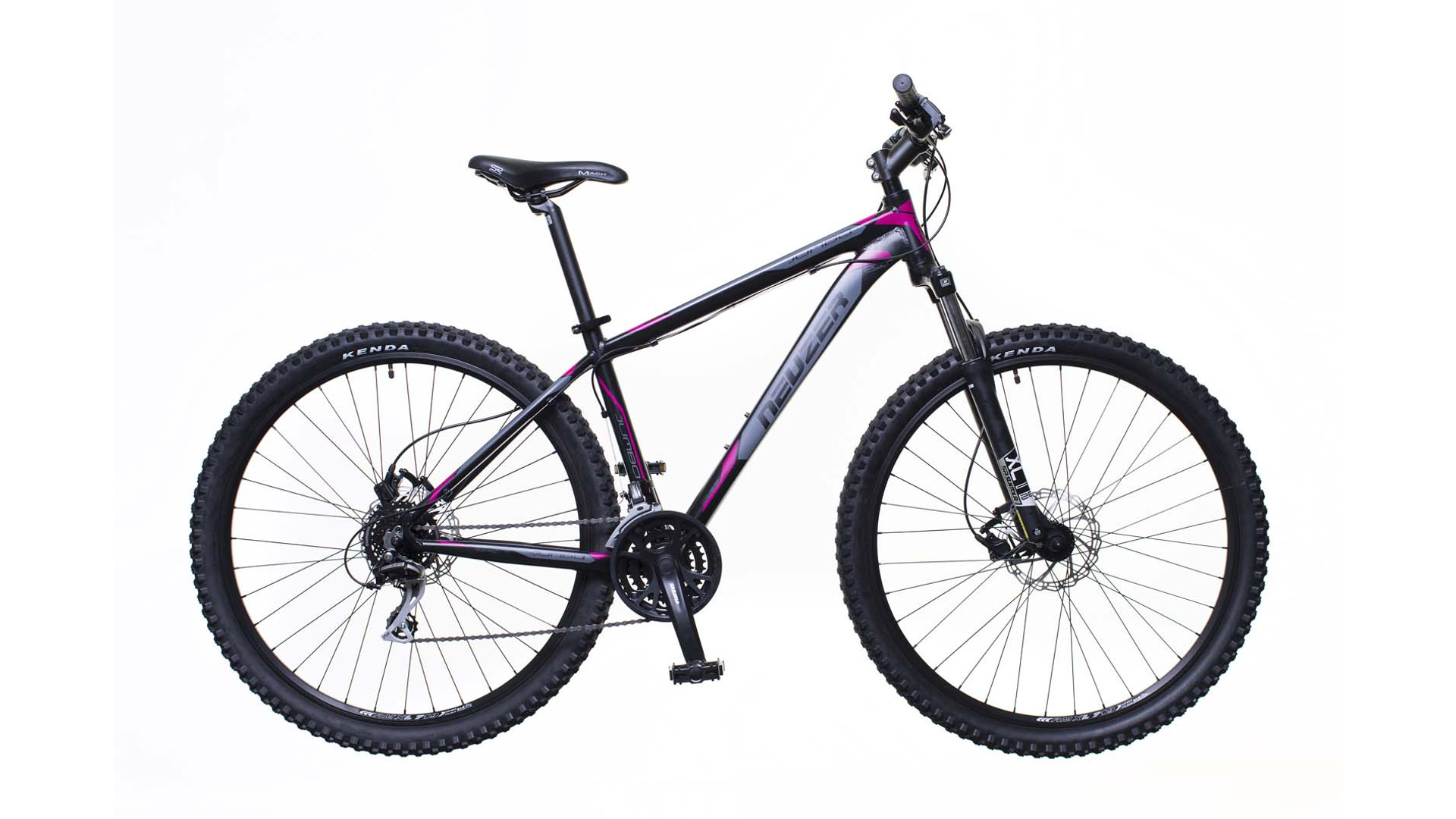 NEUZER Jumbo Sport Hydr 29" MTB hardtail kerékpár, fekete / pink-szürke, 17''