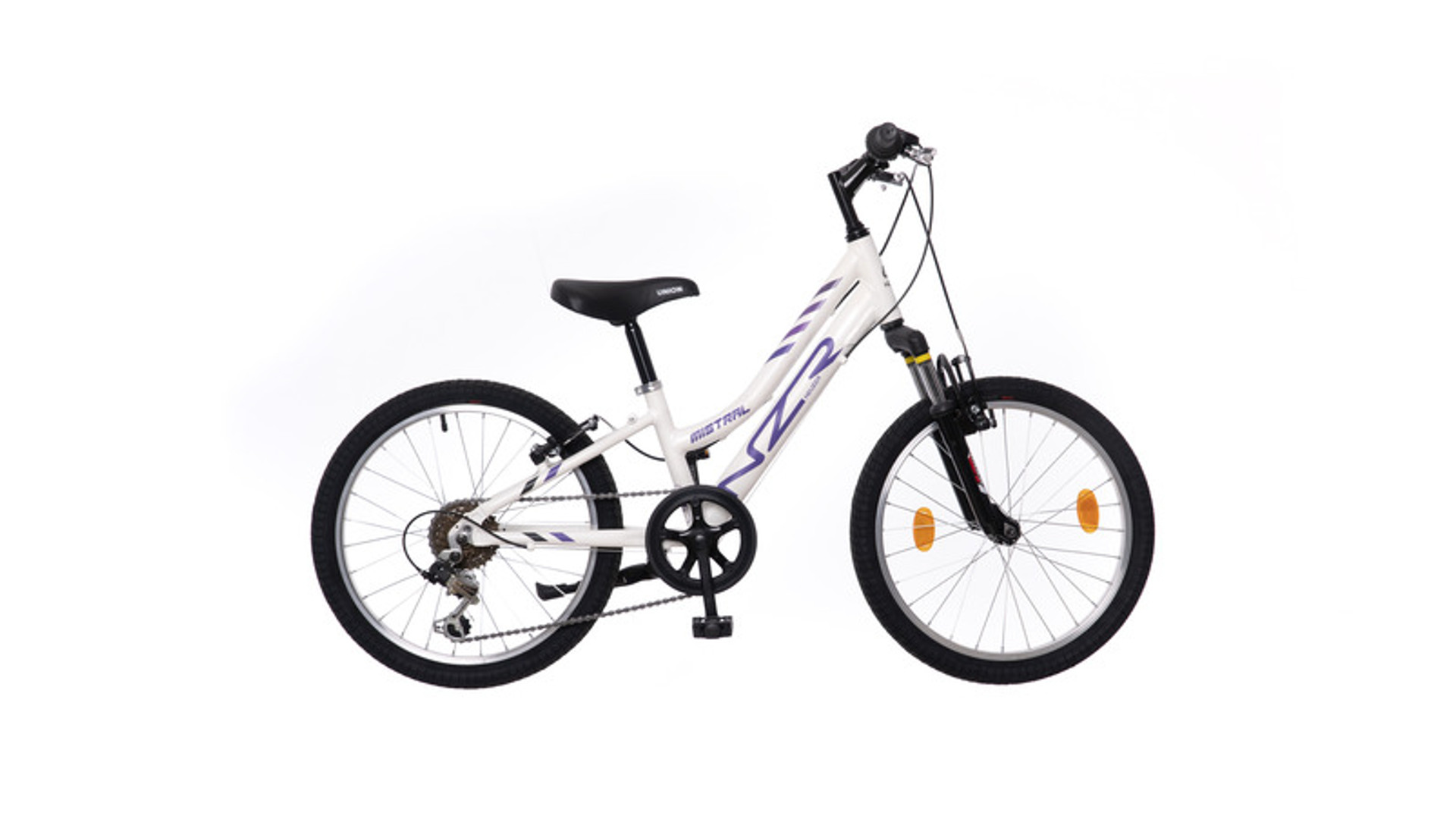NEUZER Mistral 20" MTB lány gyerekkerékpár, 6 seb. alu, fehér/lila-fekete